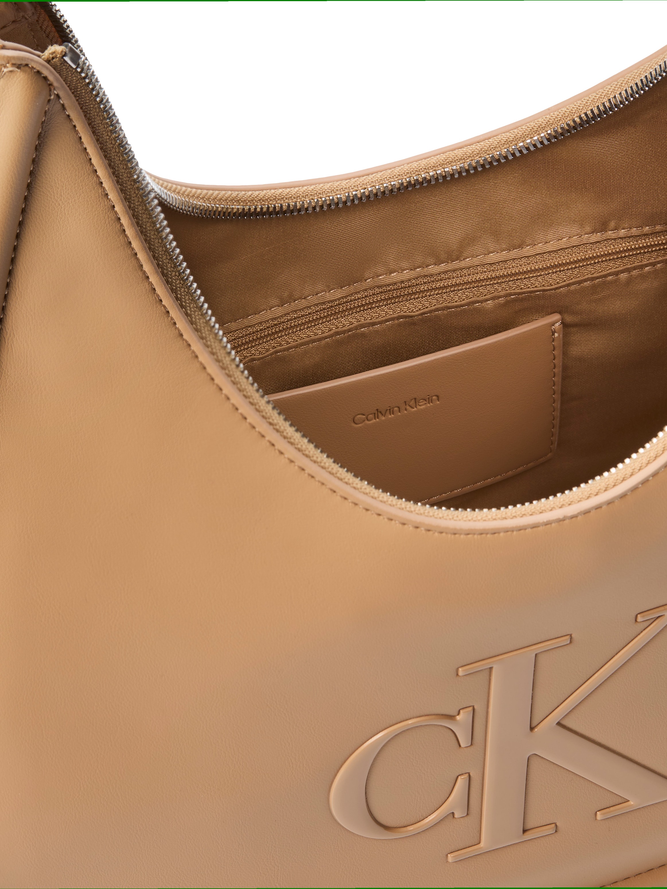 Calvin Klein Schultertasche »BOLD CK CRESCENT BAG« Damen Handtasche, Umhängetasche mit CK-Logo