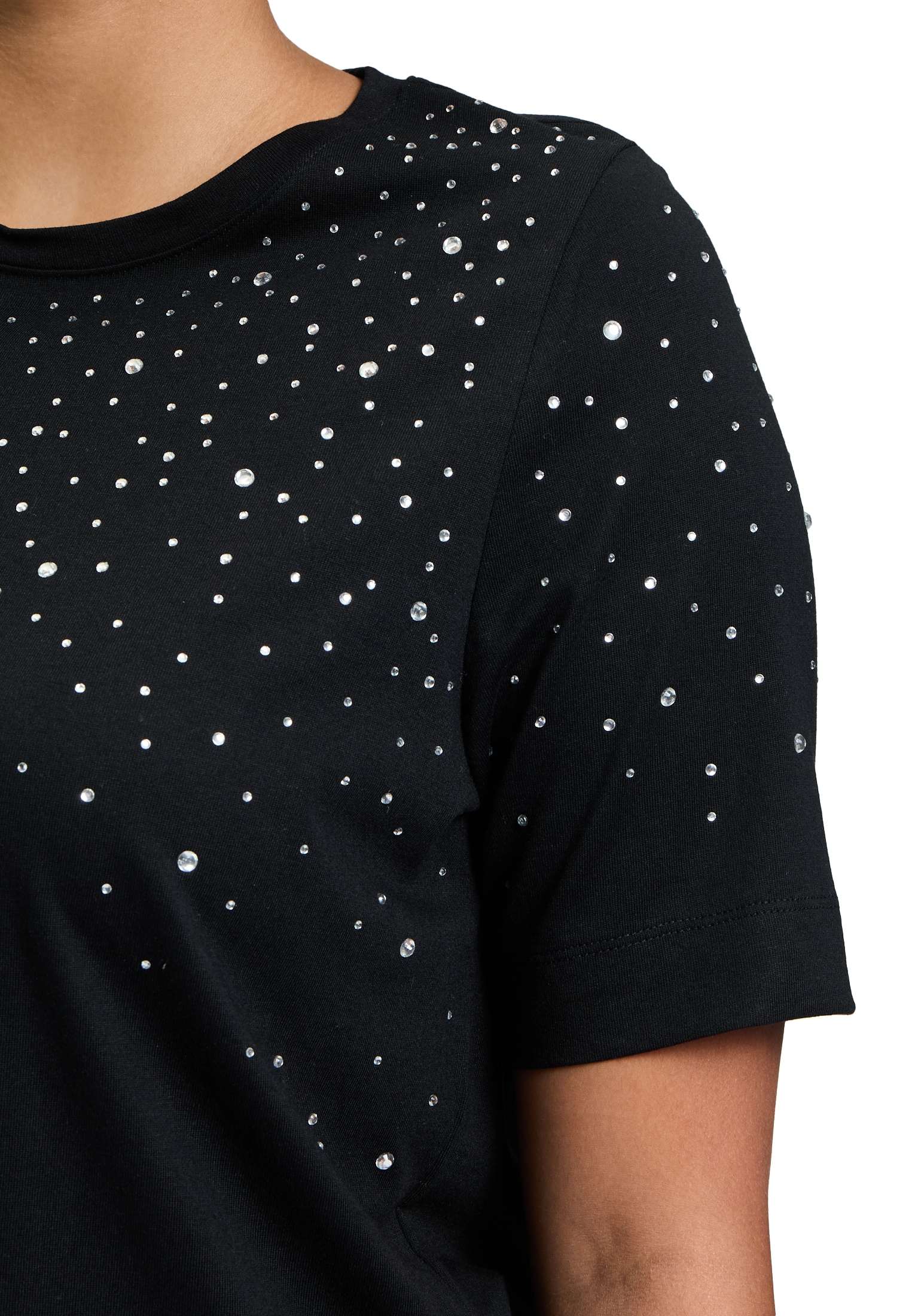 Cartoon Kurzarmshirt »Cartoon Damen Casual-Shirt mit Rundhalsausschnitt«, (1 tlg.), Glitzersteine