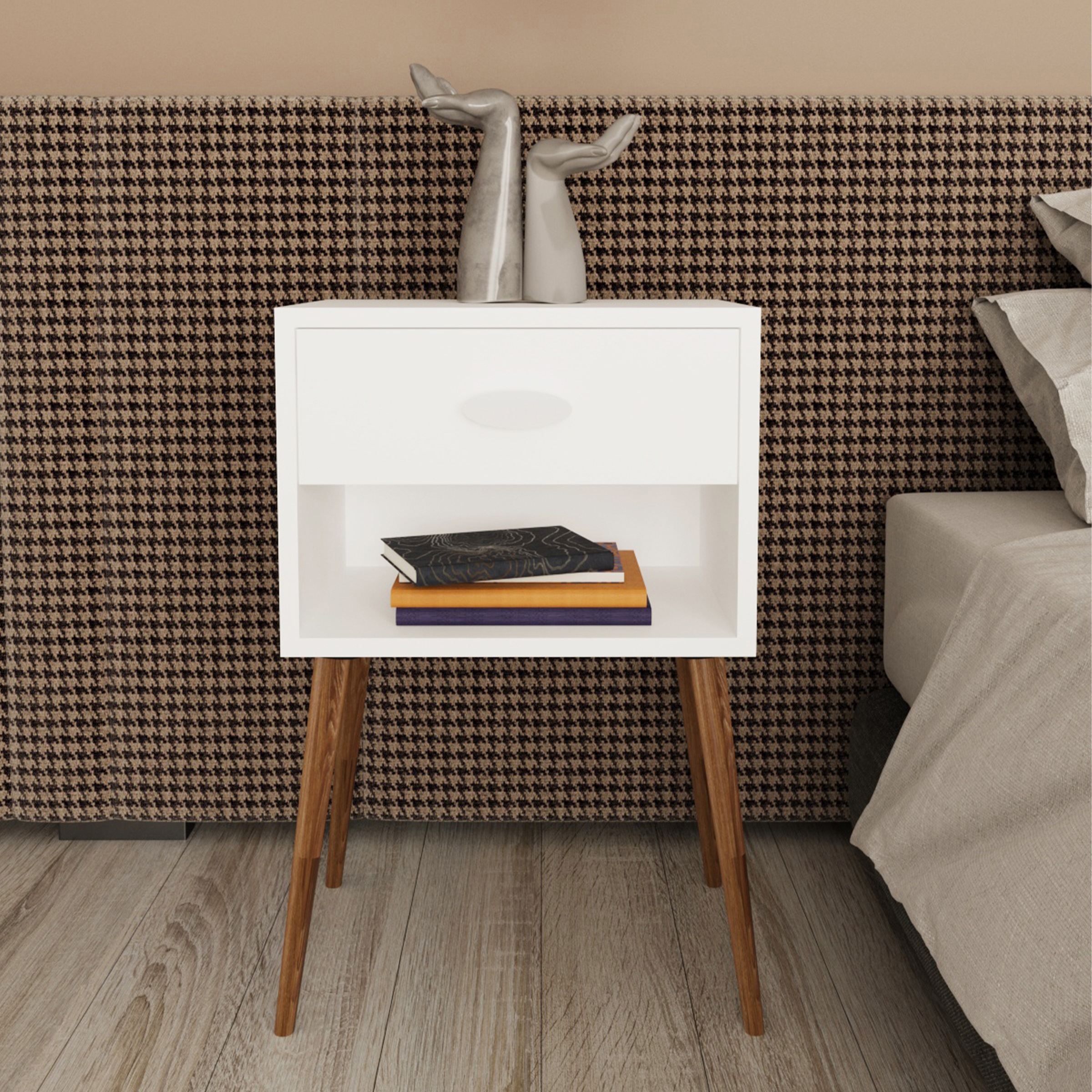 VCM Nachttisch »Holz Nachttisch Beistelltisch Schublade Singol XL«