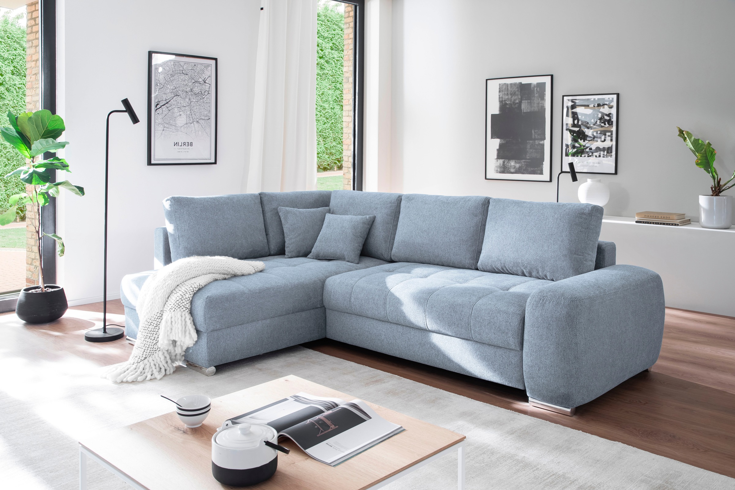 Mr. Couch Ecksofa "Mykonos, L-Form, Dauerschläfer" mit DuraSpring-Taschenfe günstig online kaufen