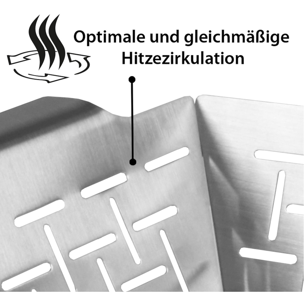 FREYERSBACHER Grillschale, Edelstahl, (Set, 2 St., mit Holzuntersetzer)