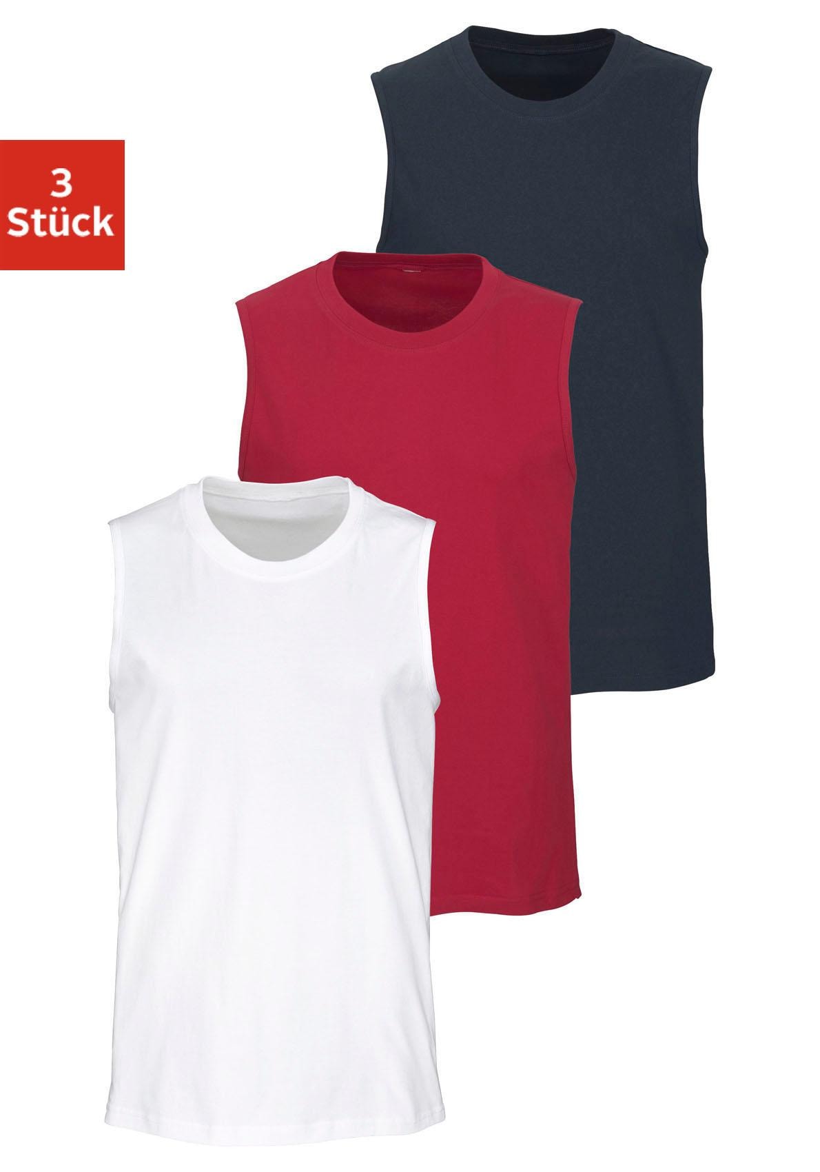 H.I.S Muscleshirt Packung, 3 Stk. mit Rundhalsausschnitt günstig online kaufen