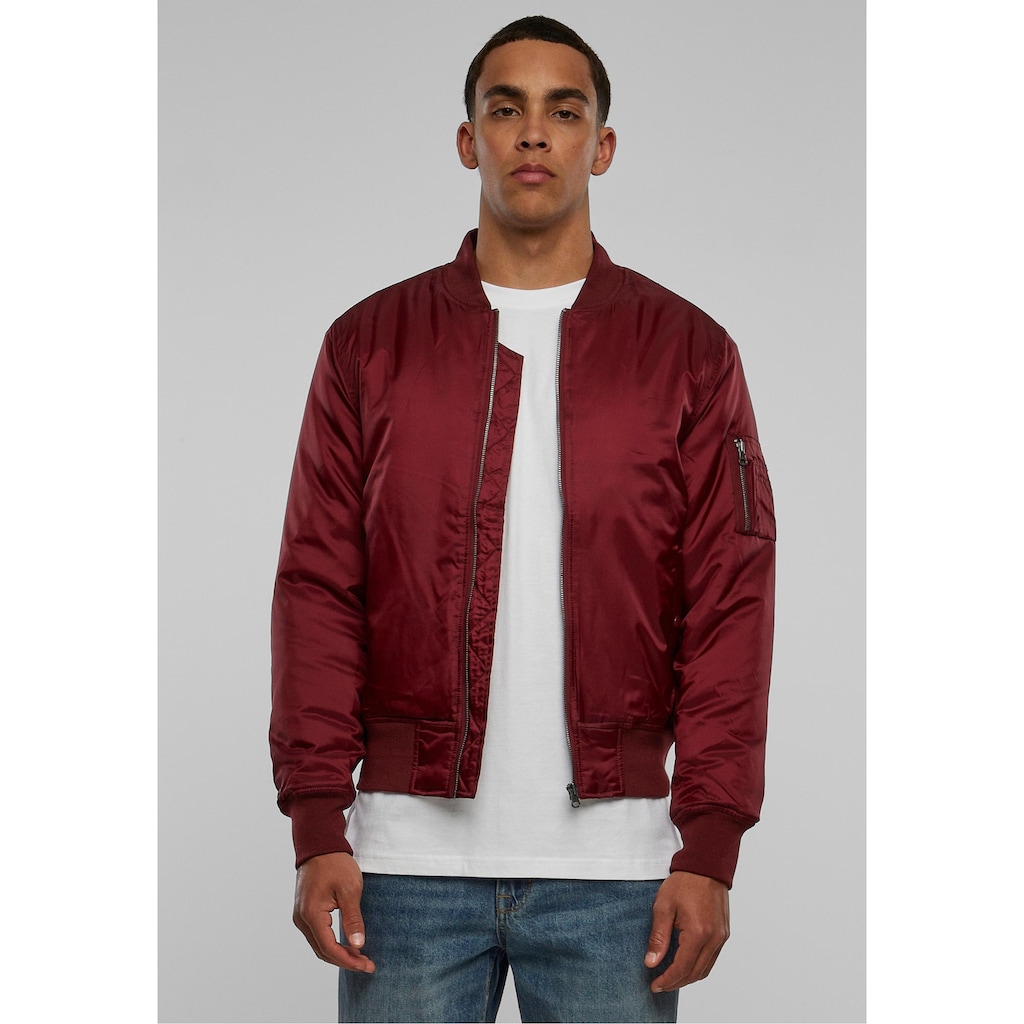 URBAN CLASSICS Anorak »Urban Classics Herren Basic Bomber Jacket«, (1 St.), ohne Kapuze