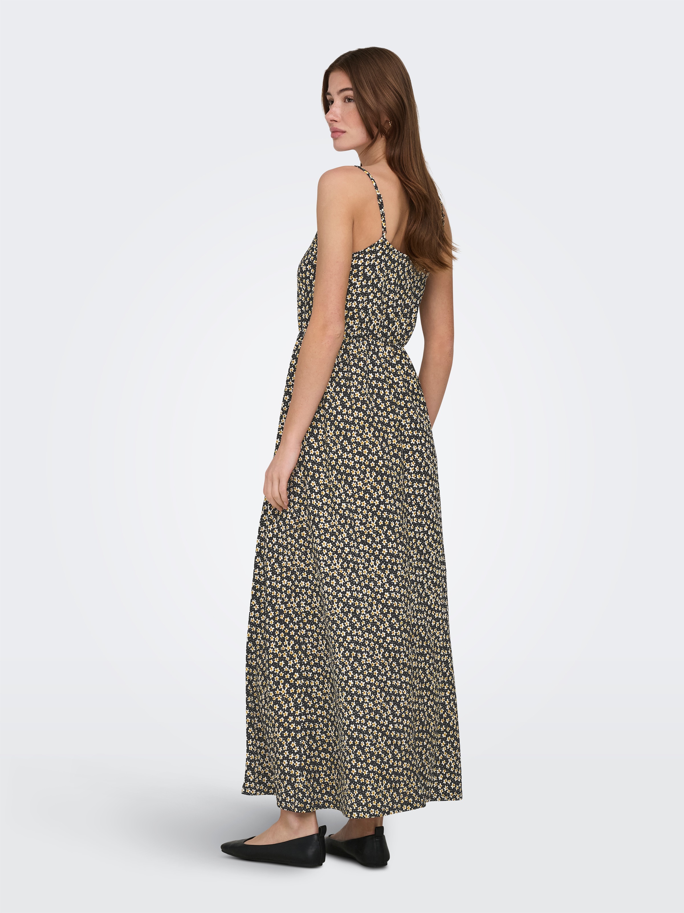 ONLY Maxikleid "ONLALTA S/L LONG STRAP DRESS PNT ZLO" günstig online kaufen