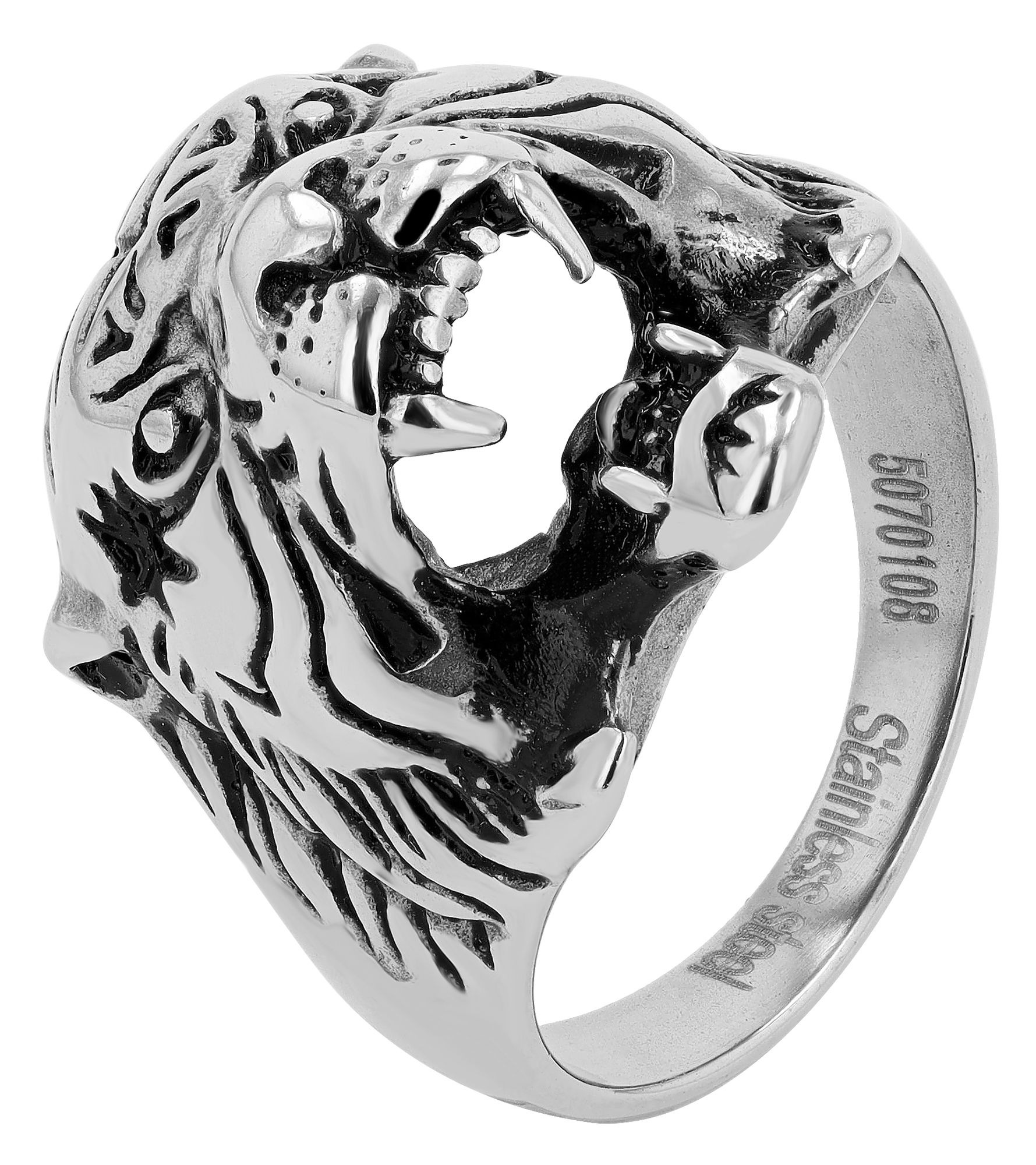 Fingerring ADELIA´S "Herren Ring aus Edelstahl" Gr. 68, silber, Fingerringe, Herren, 68, Edelstahl, Fingerring 2