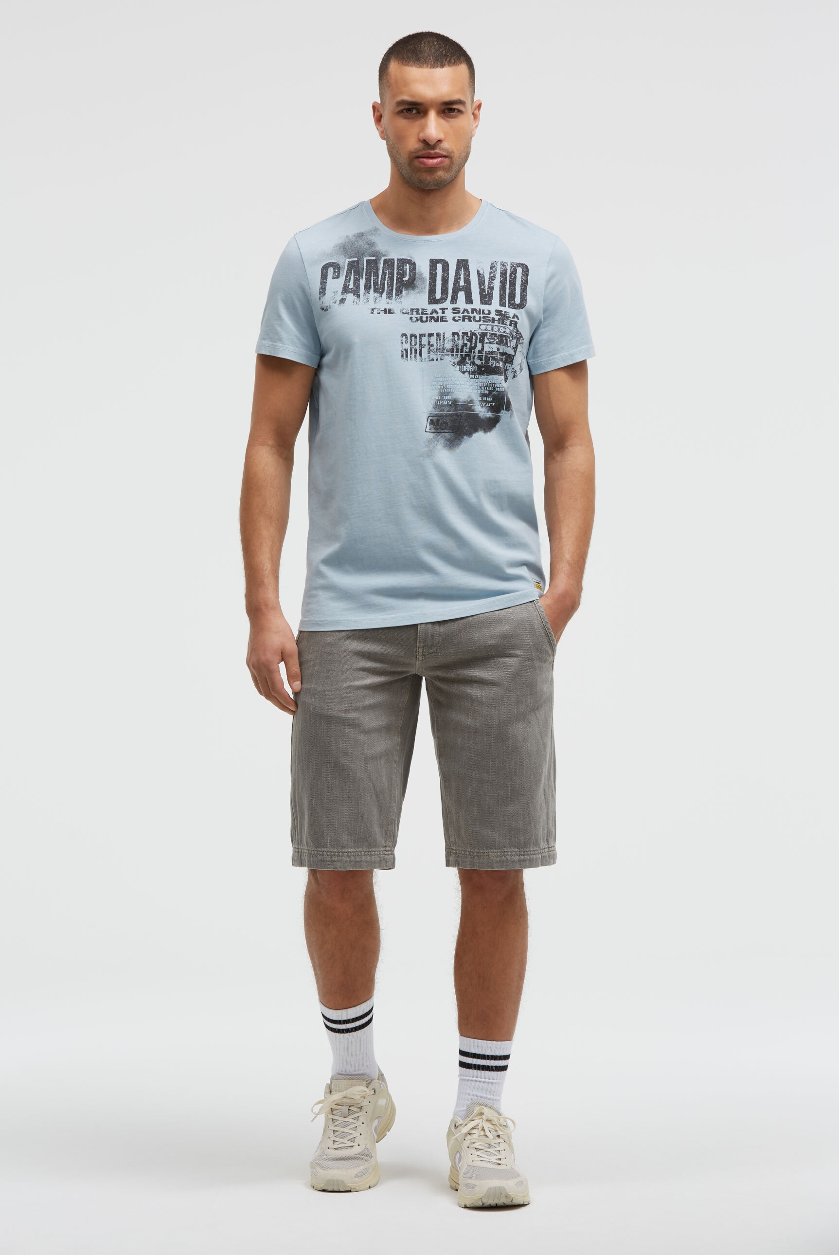 CAMP DAVID Chinohose  mit Turn-Up-Saum