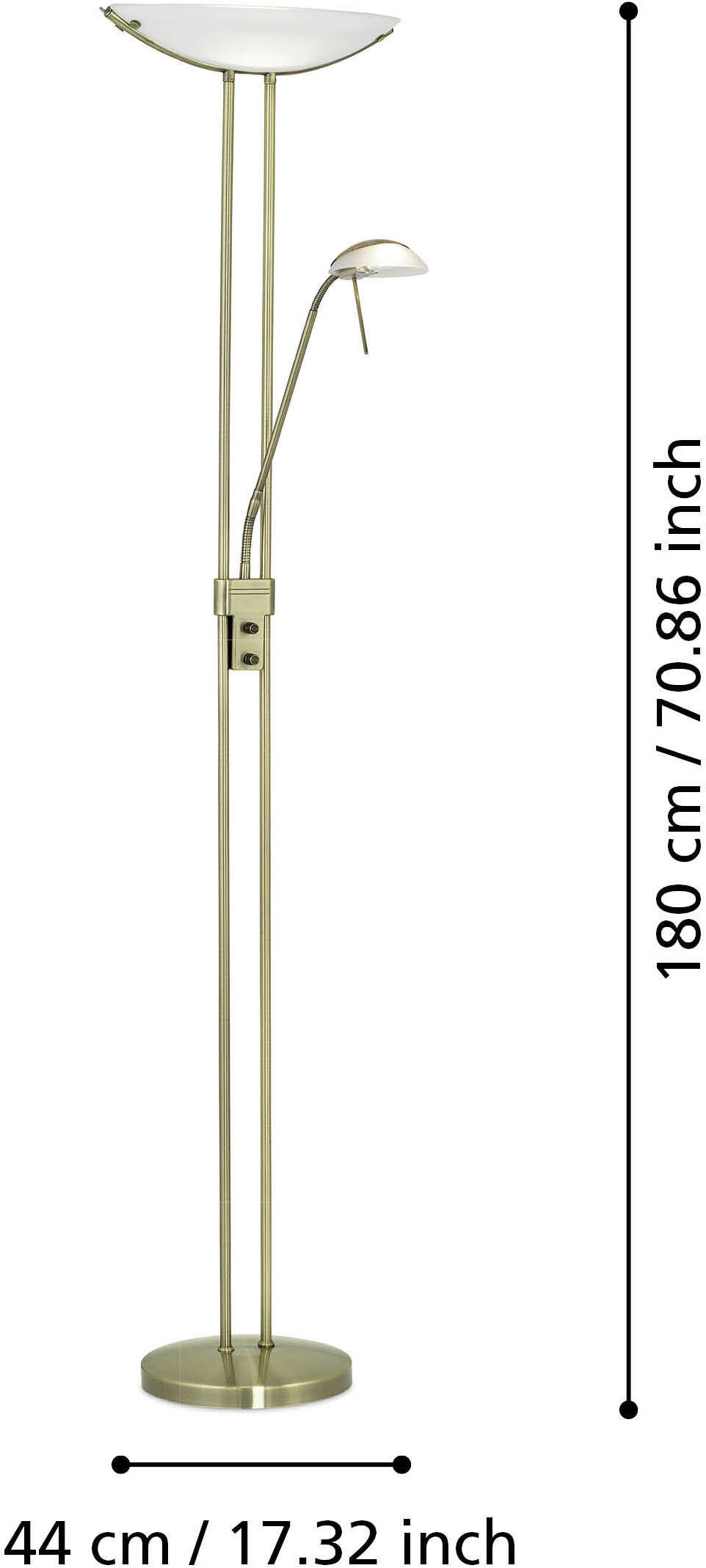 EGLO Stehlampe »BAYA Stehlampe - Stahl - R7S;G9 - 1X230W;1X33W - IP20« LED-Modul 1 Stk.
