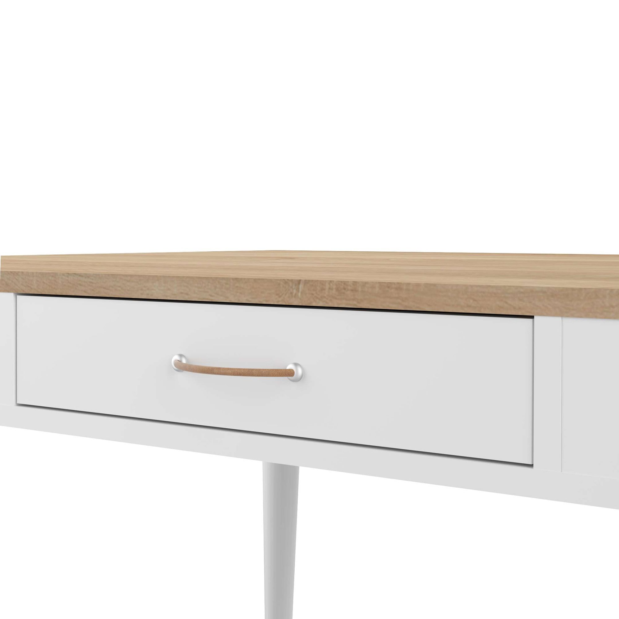 TemaHome Schreibtisch »Horizon Computertisch mit Holzbeinen, Home Office,«, 134cm Breit, mit Schublade