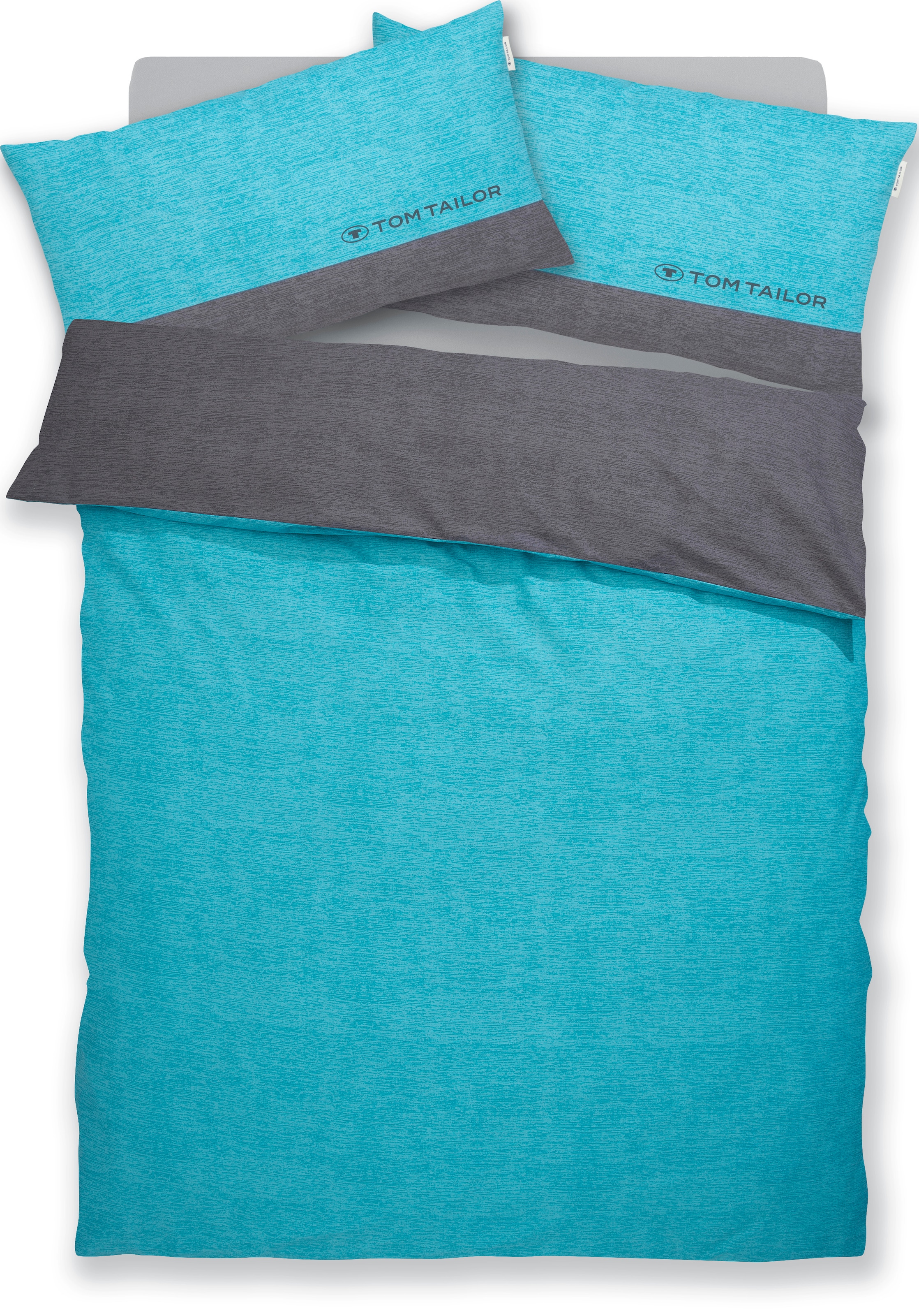 TOM TAILOR HOME Wendebettwäsche »Henry in Gr. 135x200 oder 155x220 cm«, Bettwäsche aus Baumwolle, mit GRATIS-Zugabe: Sporthandtuch