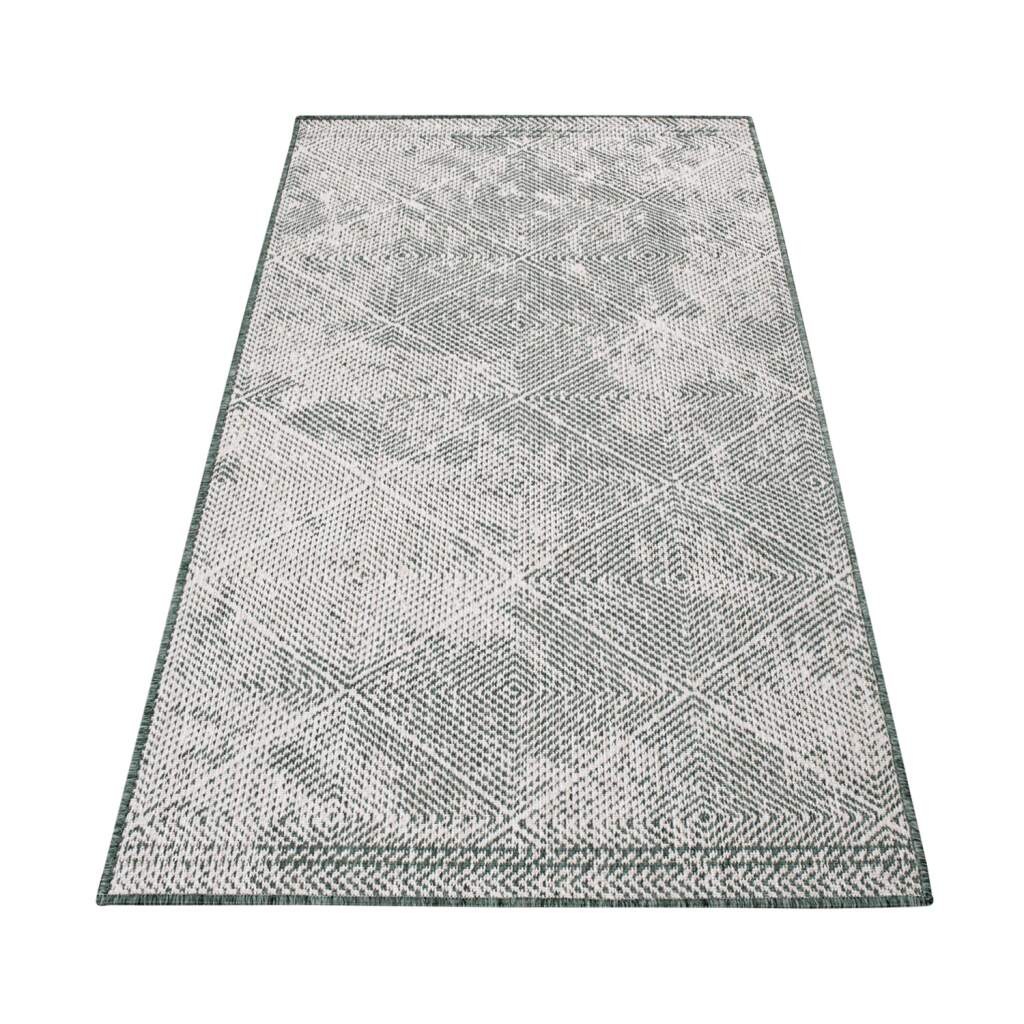 Carpet City Outdoorteppich »DUO RUG 5845«, rechteckig, 5 mm Höhe, Wendeteppich Wetterfest In- & Outdoor, Balkon, Terrasse, Wohnzimmer