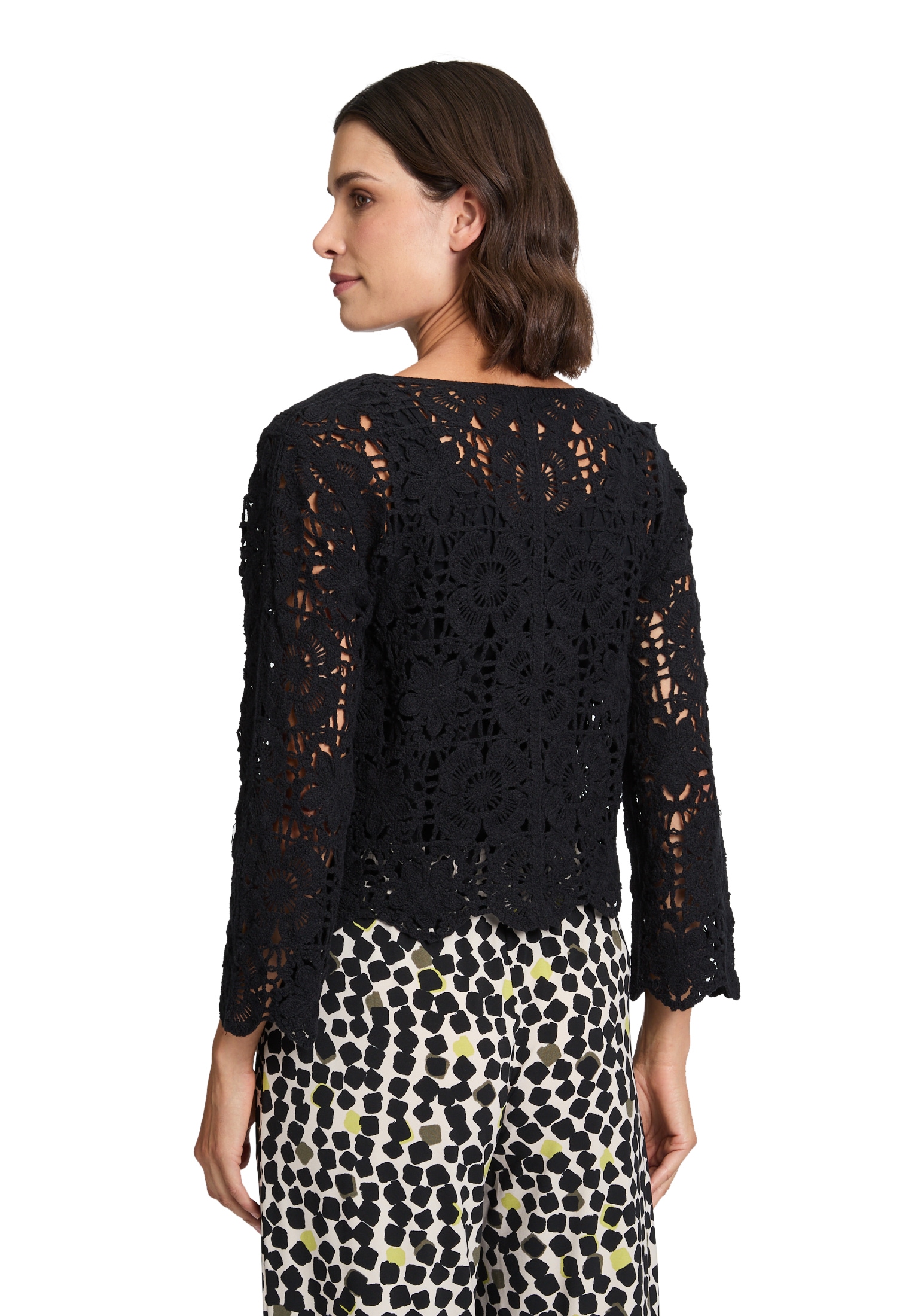 Betty Barclay Strickpullover »Betty Barclay Lochstrick-Pullover mit U-Boot-Ausschnitt«, (1 tlg.), Häkelstich