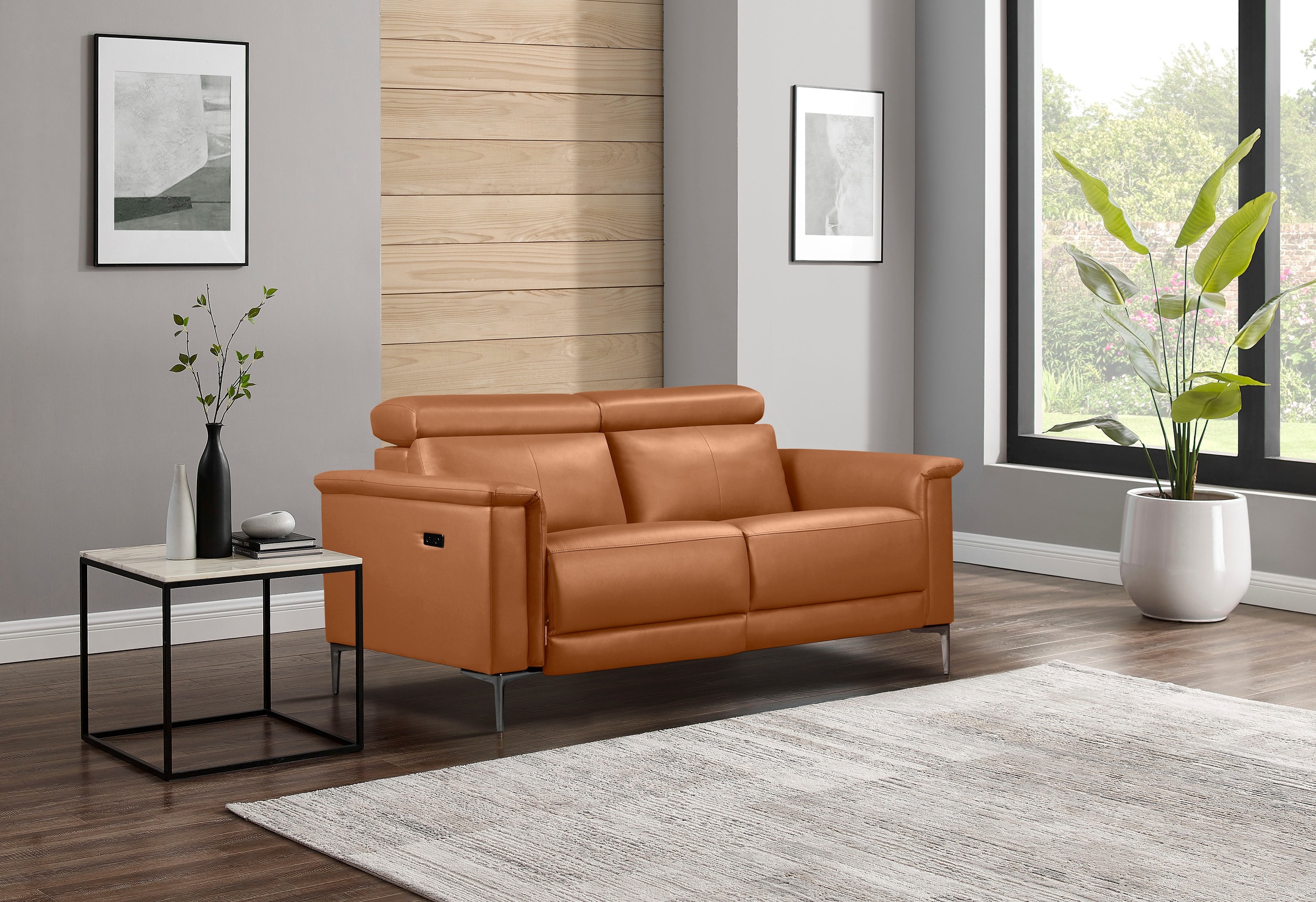 Places of Style 2-Sitzer »Lund«, manueller od. elektrischer Relaxfunktion und USB-A