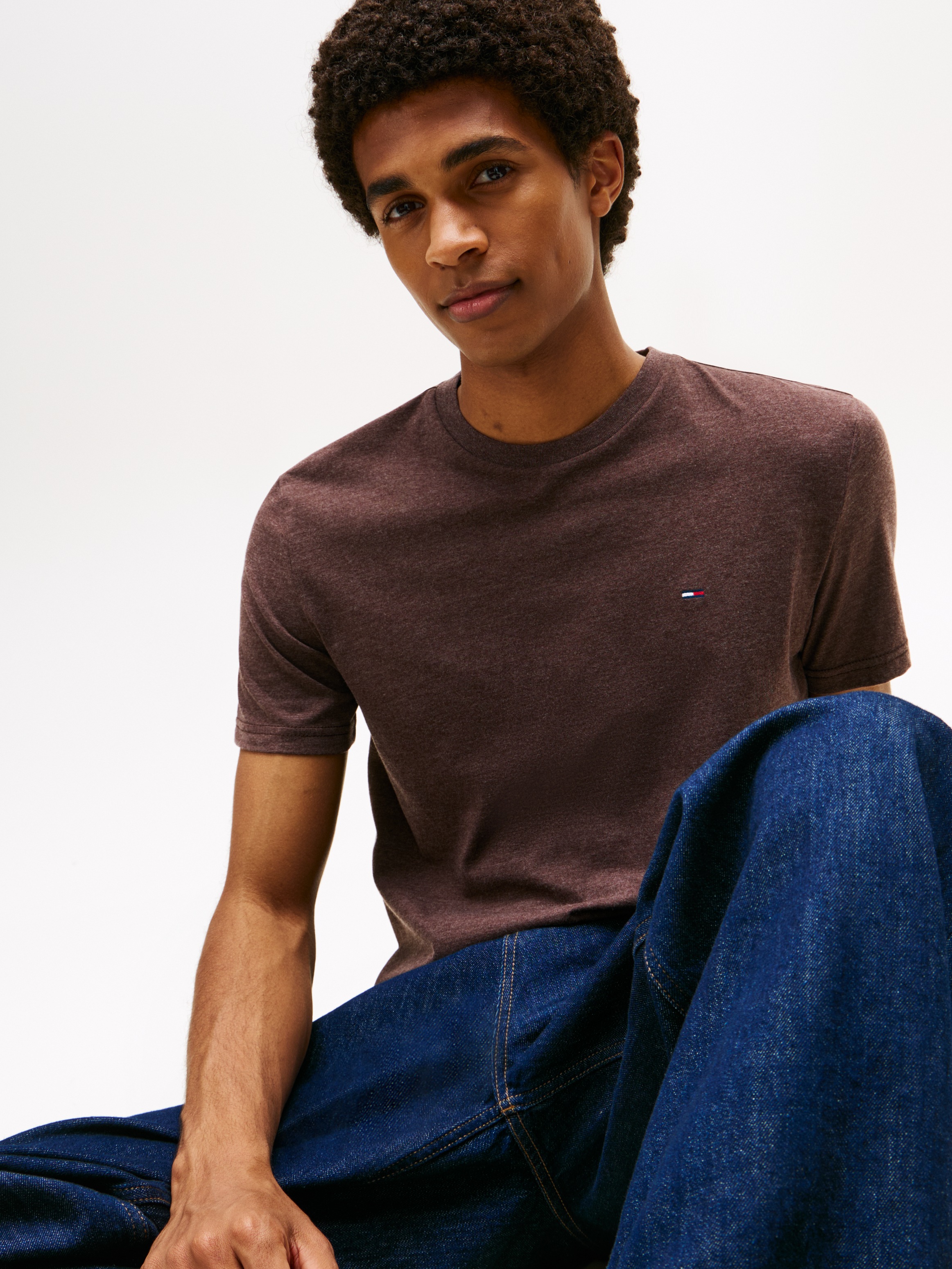 Tommy Jeans T-Shirt "TJM XSLIM JASPE HTR TEE EXT", Mit Rundhalsausschnitt günstig online kaufen