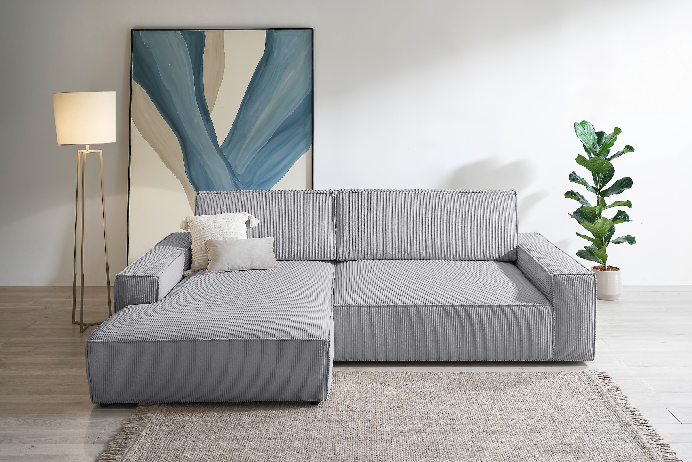 Home affaire Ecksofa "NEU: SHERWOOD XXL 284, Big-Sofa L-Form, tiefe Sitzflä günstig online kaufen