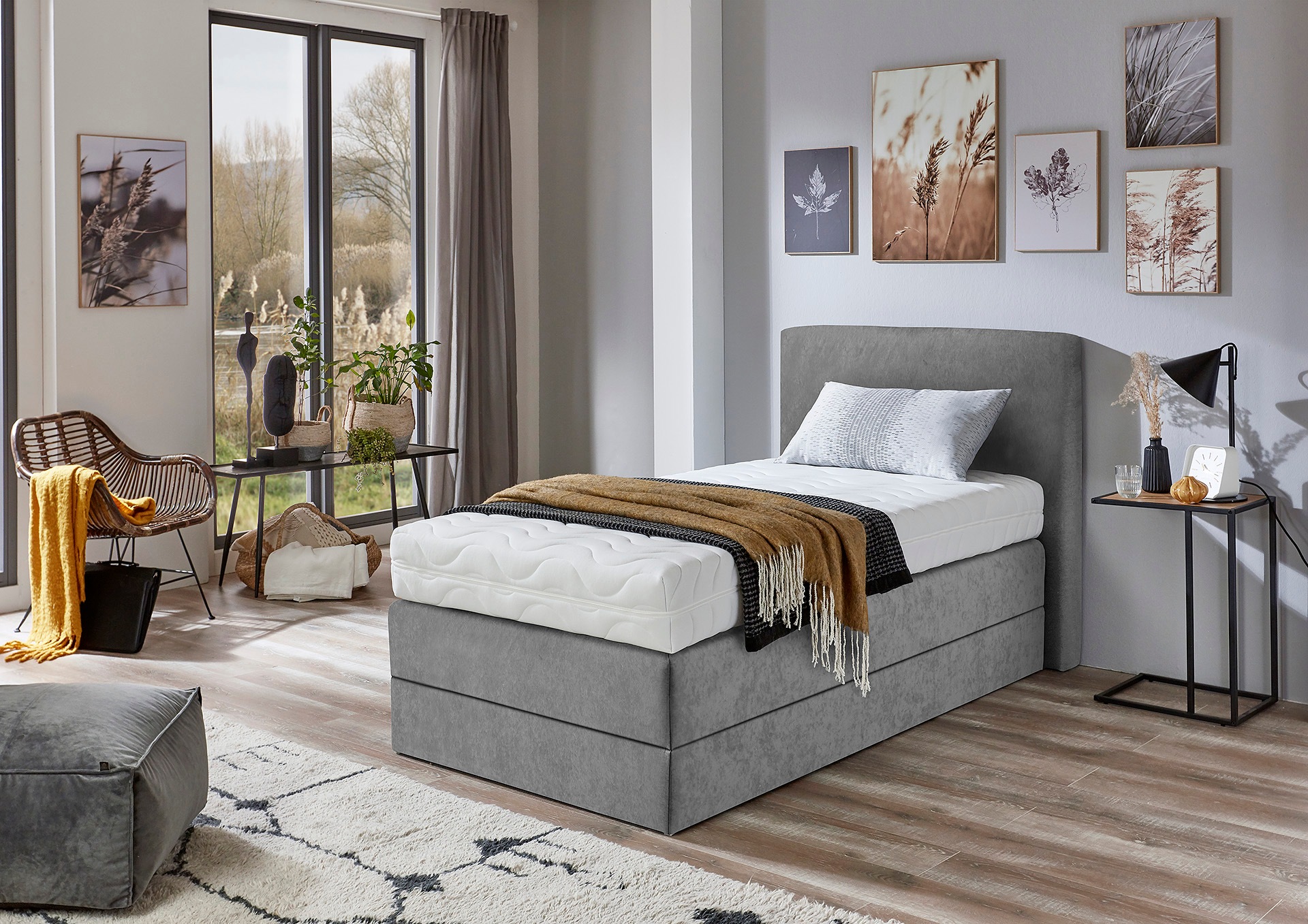 Westfalia Schlafkomfort Boxspringbett wahlweise mit Kaltschaum-Topper günstig online kaufen