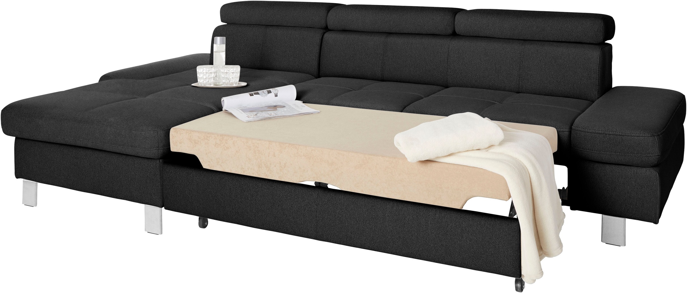 Thumbnail - exxpo - sofa fashion Ecksofa "Fiji, hochwertige Detailverarbeitung, Breite 292cm, L-Form" bequem durch Kopf- und Armteil...