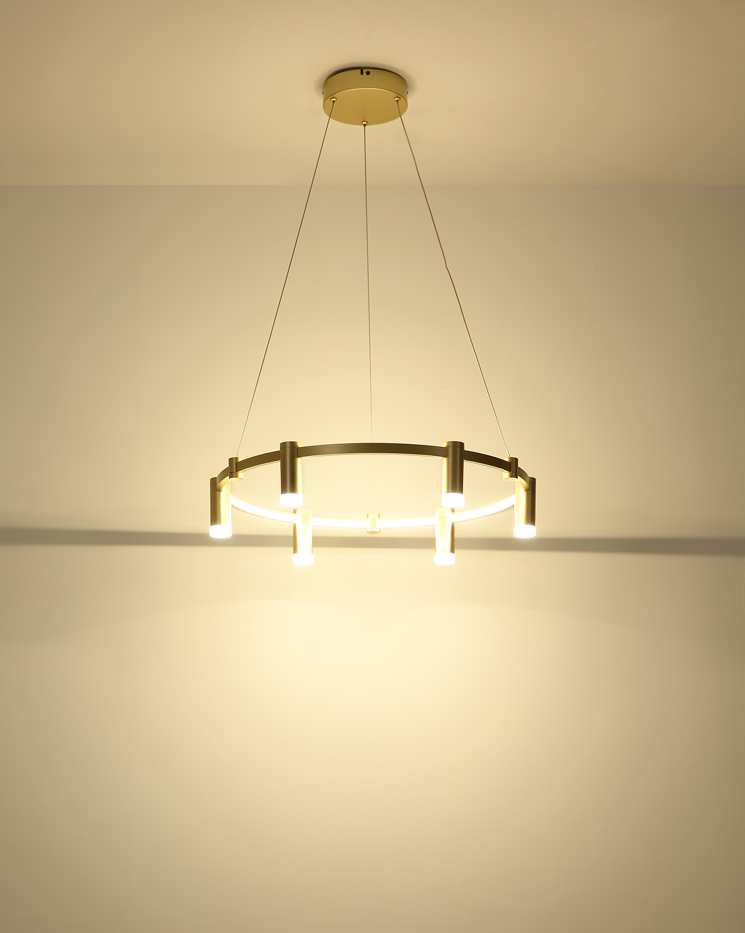 GLOBO LIGHTING Hängeleuchte »CASTELA« LED-Modul 1 Stk. Goldfarbene Hängeleuchte mit Acryl opal, Memoryfunktion, LED 58W