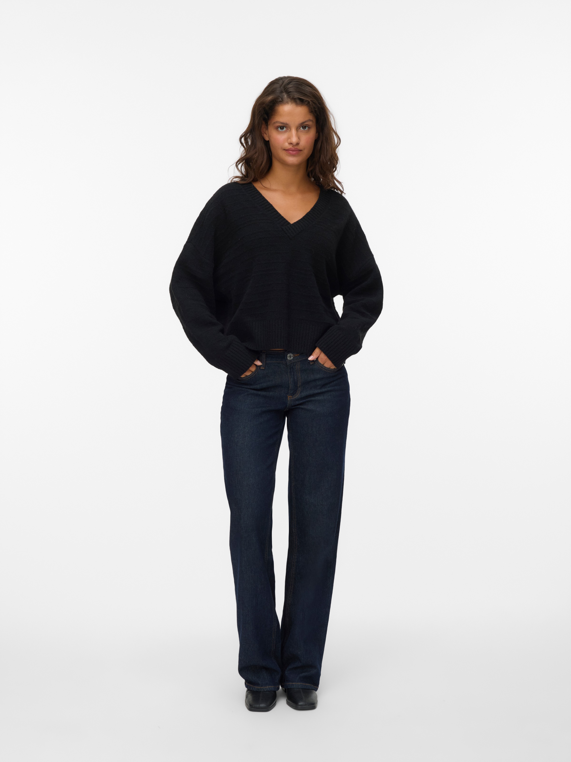 Thumbnail - Vero Moda Strickpullover "VMBOOM STRUCTURE LS V-NECK PULLOVER BOO"
