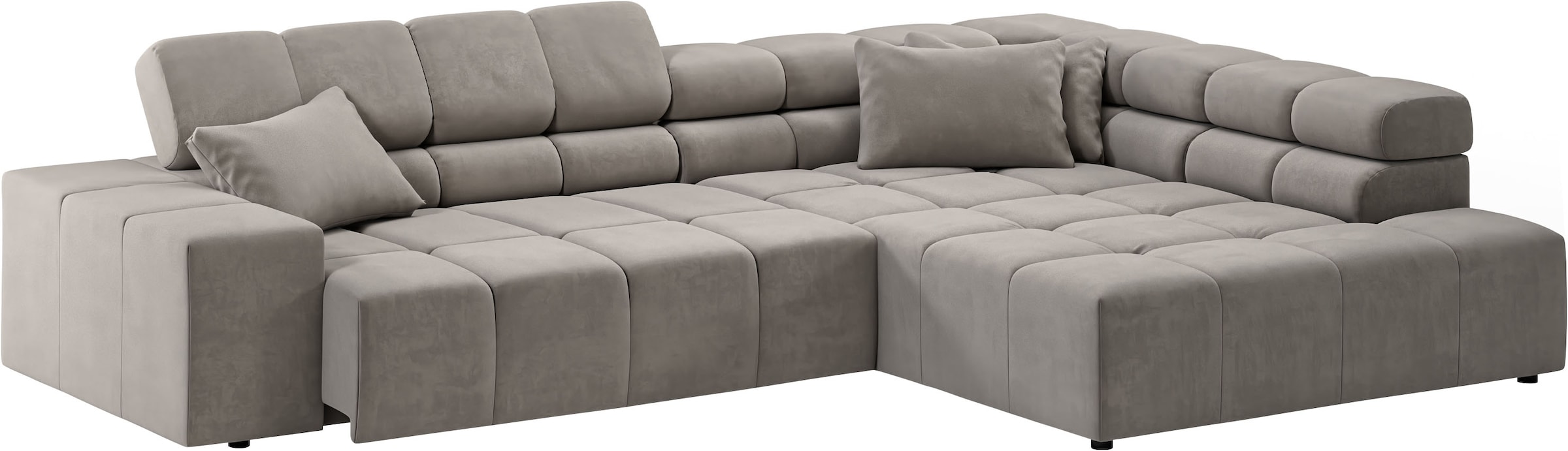 INOSIGN Ecksofa »Ancona incl. Kopfteilverstellung, OTTOs Choice, Breite 319cm, L-Form«, wahlweise motorische Sitztiefenverstellung, auch in Cord + Easy Care