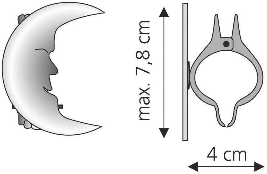 Liedeco Dekoklammer "Mond" für Gardinen, Vorhänge günstig online kaufen
