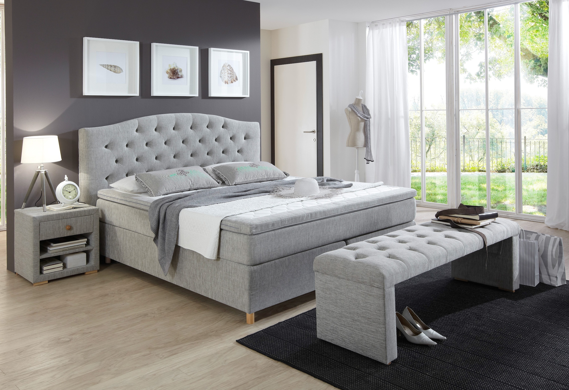 Home affaire "Claire" mit Vollmassiv-Unterbox, incl. Topper, verschiedene Härtegrade