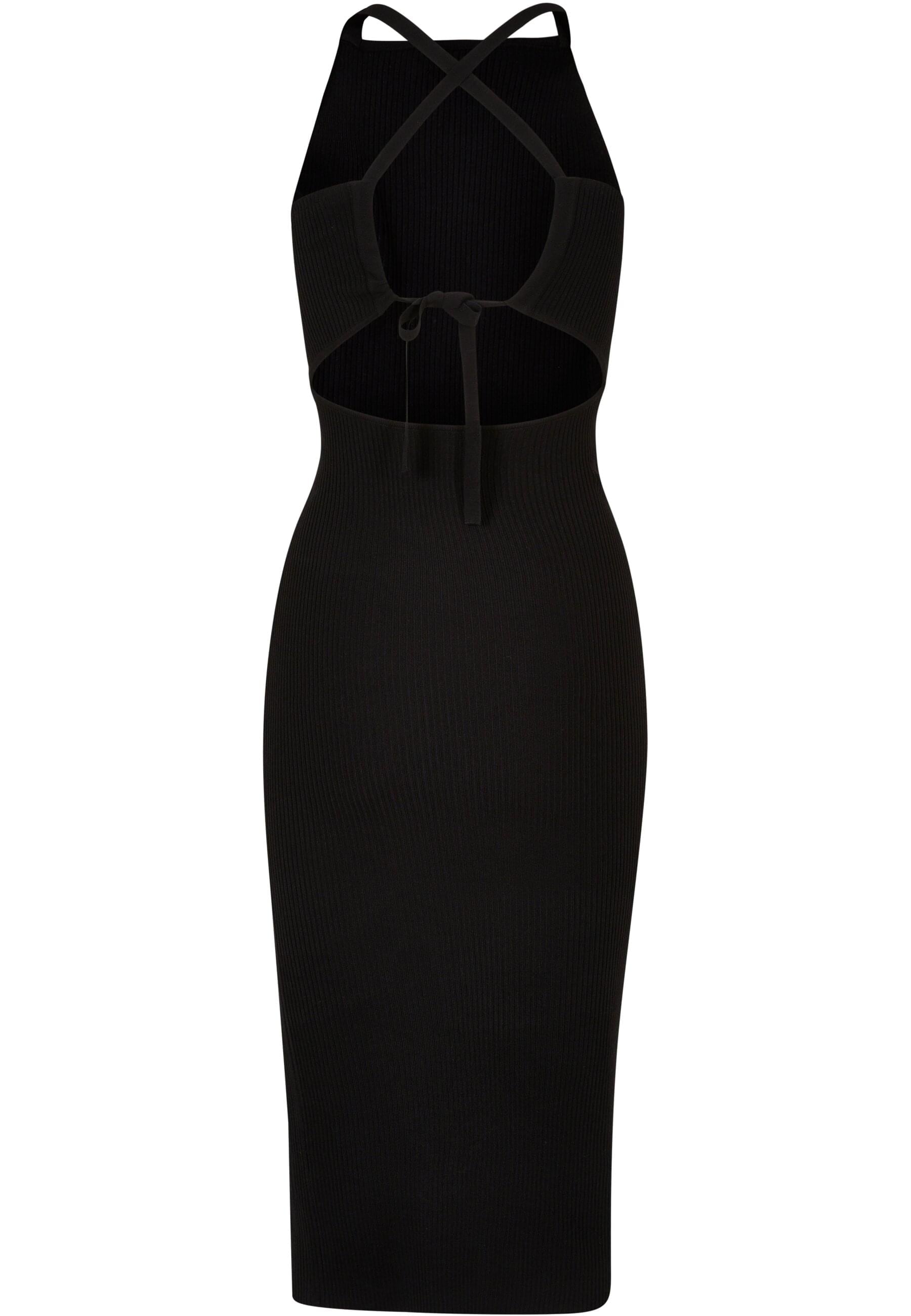 URBAN CLASSICS Shirtkleid »Urban Classics Damen Ladies Midi Rib Knit Crossed Back Dress«, (1 tlg.)