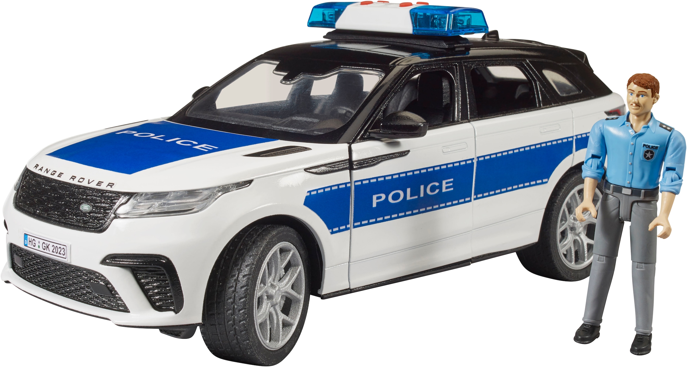 Bruder® Spielzeug-Auto »Range Rover Velars Polizei 1:16 mit Polizist (02890)«, Mit Licht und Sound; Made in Europe