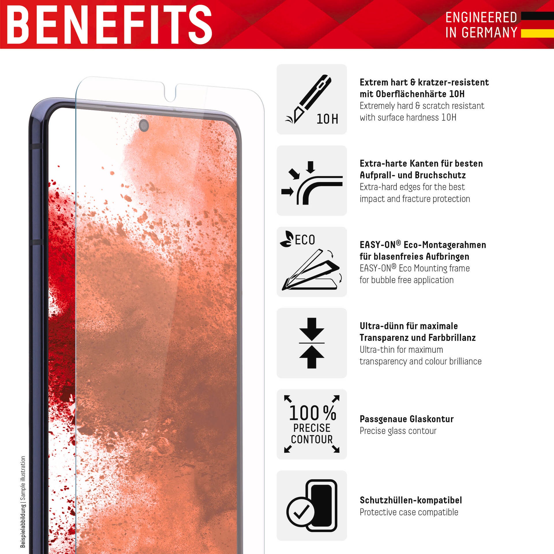 Displex Displayschutzfolie »Real Glass Samsung Galaxy A14 5G«