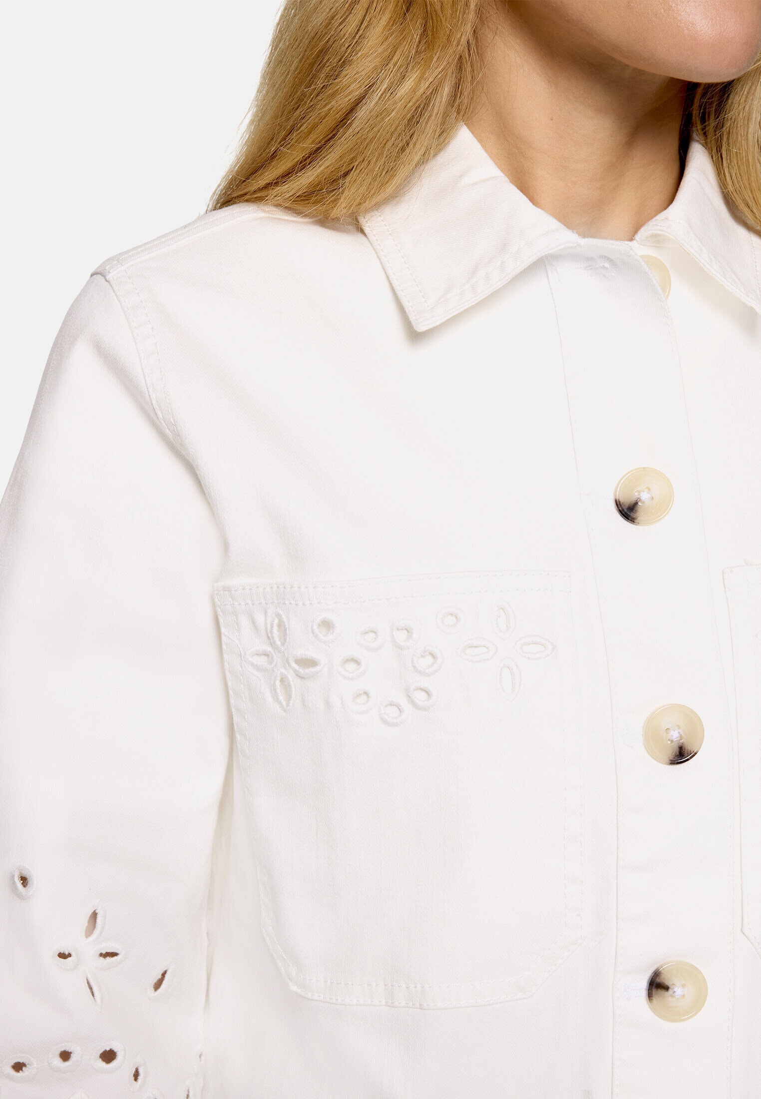 Zero Jackenblazer »Damen mit Lochmuster« Lochstickerei