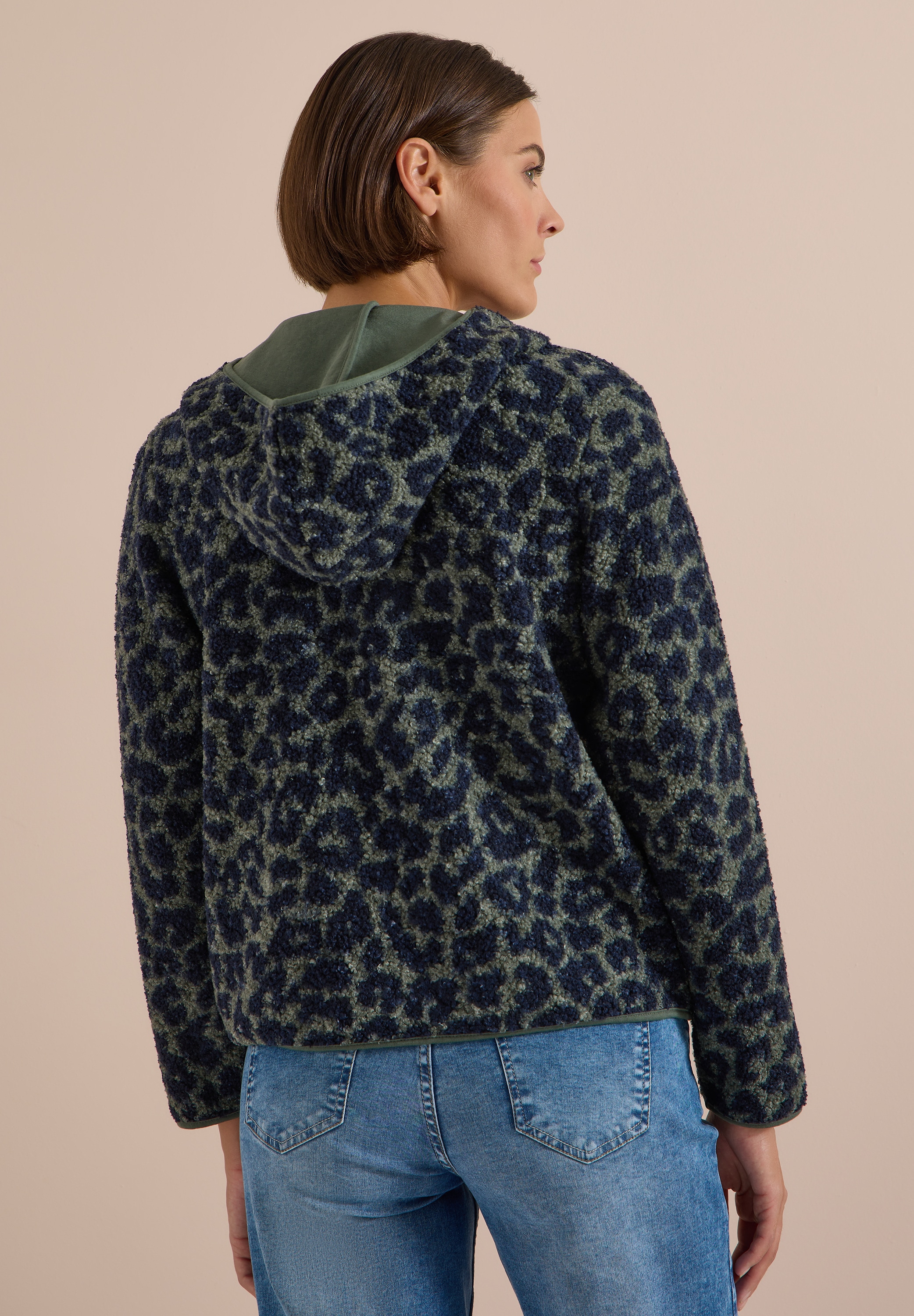 Cecil Fellimitatjacke mit Kapuze im Leo Design