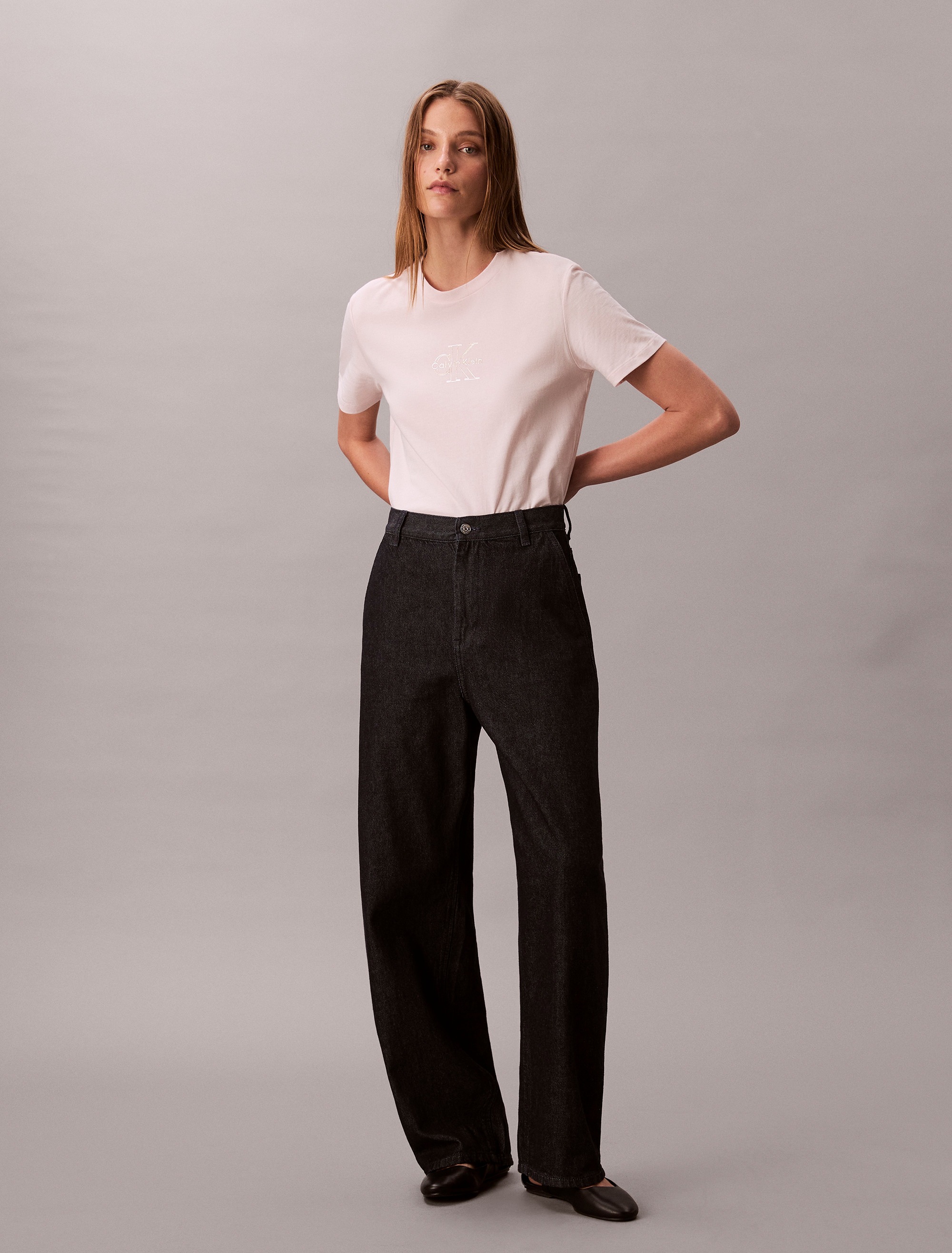 Calvin Klein Jeans T-Shirt »SS CLASSIC FOIL MONOLOGO TEE«, Mit Rundhalsausschnitt, regular fit