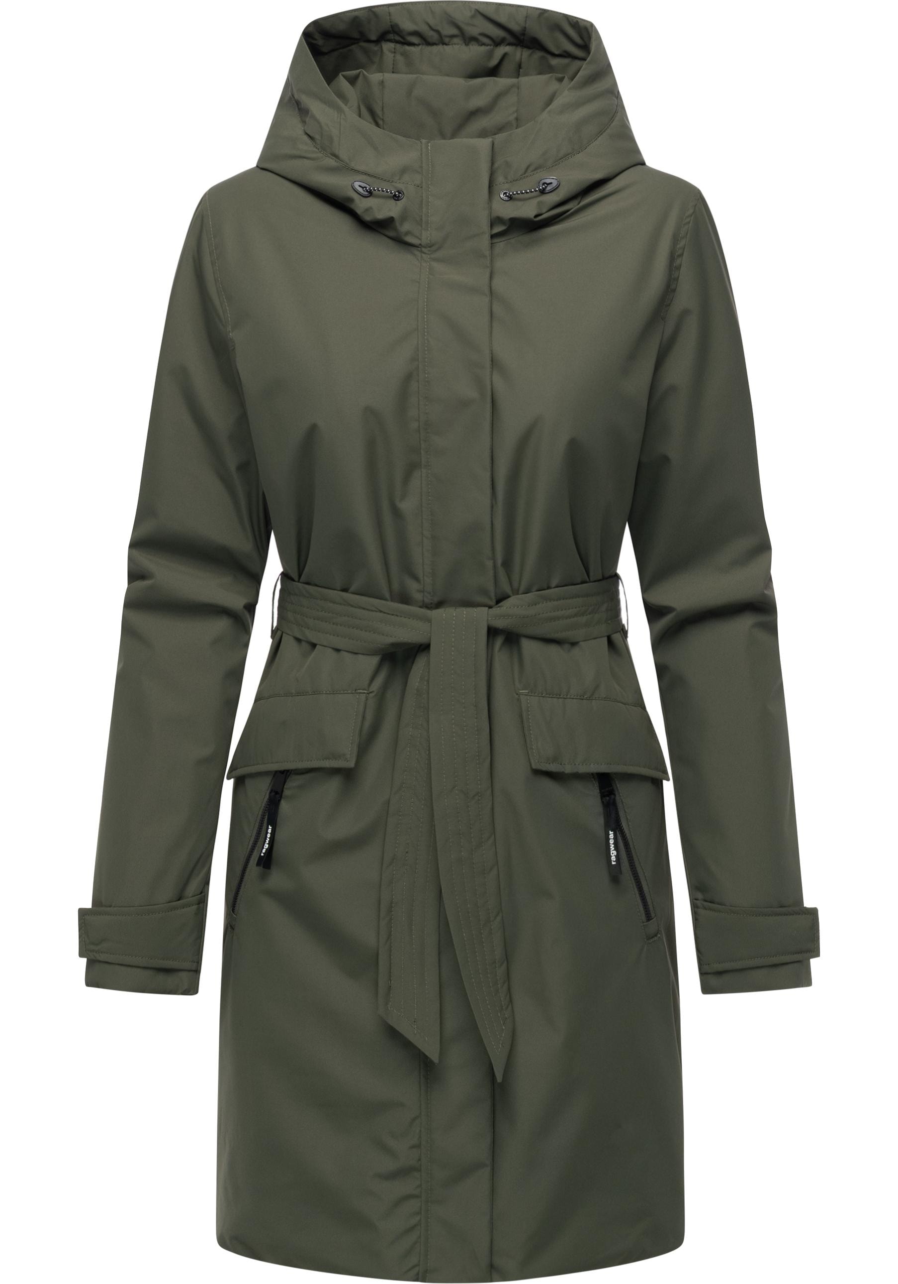 Ragwear Kurzmantel »Horatia Warm YOUMODO« Wasserdichter Wintermantel mit Bindegürtel