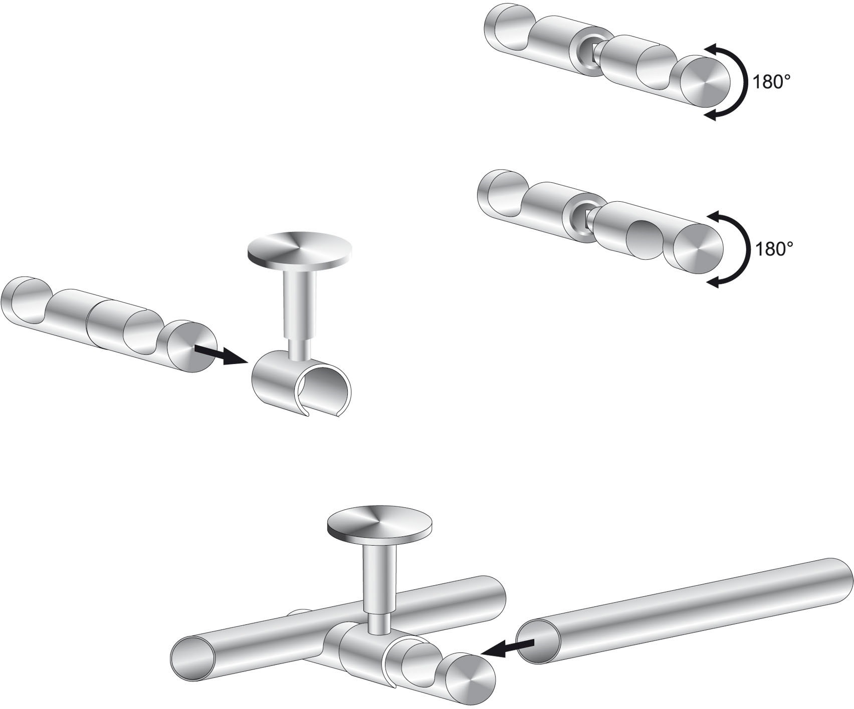 Liedeco Gardinenstangenhalter "Adapter für Deckenträger, Träger 2-läufig "F günstig online kaufen