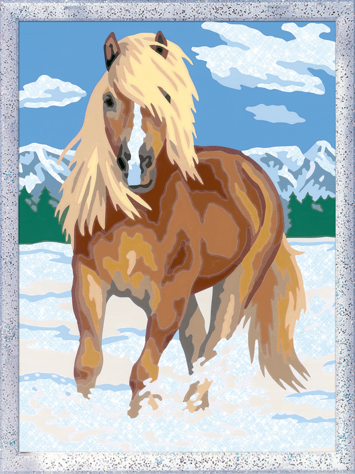 Ravensburger Malen nach Zahlen »Haflinger im Schnee«, Made in Europe