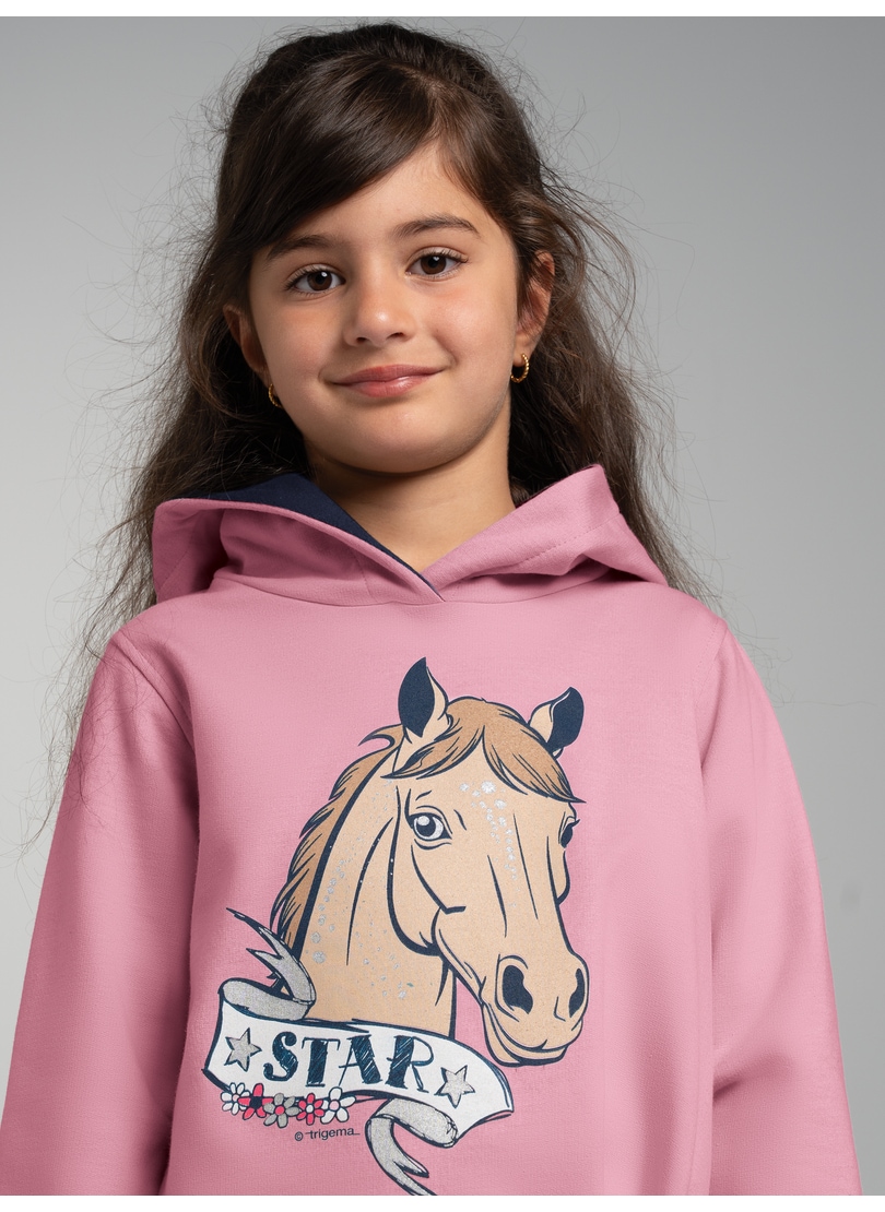 Trigema Kapuzensweatshirt »TRIGEMA Hoodie mit großem Pferde-Printmotiv«
