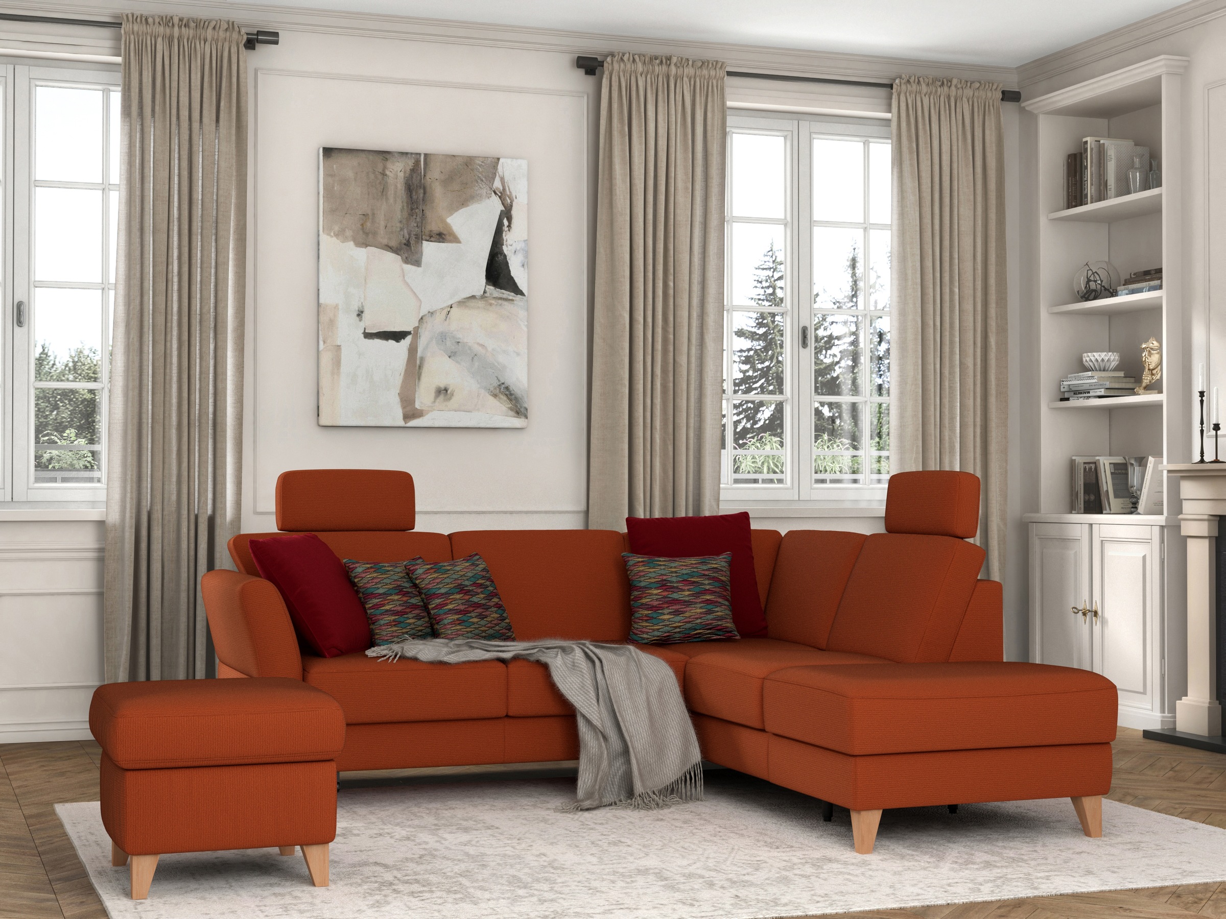 sit&more Ecksofa "Visby L-Form", Wahlweise mit Bettfunktion und Stauraum, f günstig online kaufen