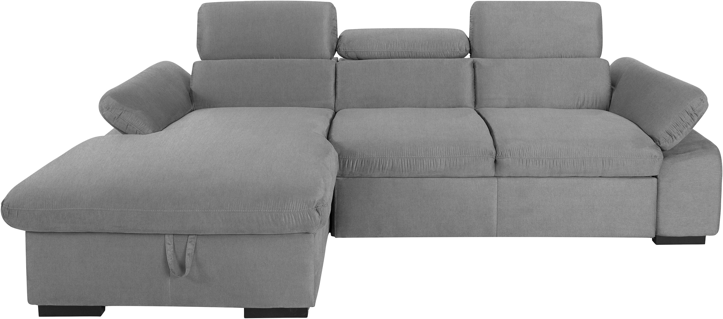COTTA Ecksofa »Lola L-Form mit Kopfteilfunktion & Hocker«, (Set, mit Hocker), wahlweise mit Bettfunktion, Bettkasten & Armteilverstellung