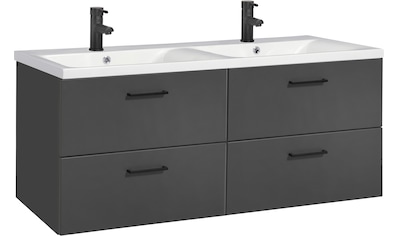 Doppelwaschtisch »Trento«, Badmöbel in Breite 120 cm, 2 Doppel-Waschbecken zur Auswahl