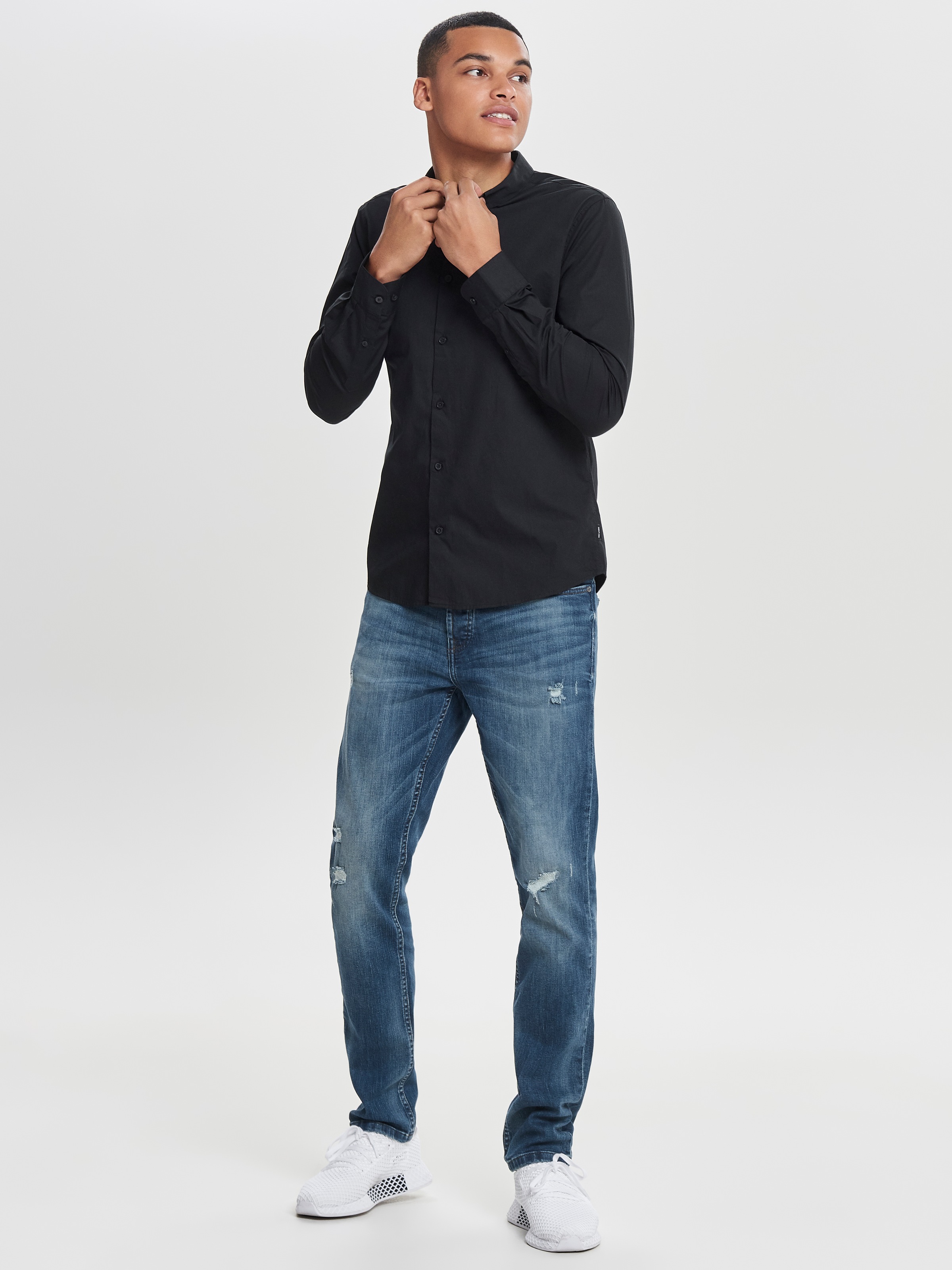 ONLY & SONS Langarmhemd »ONSPOPLIN BTN DOWN SHIRT LS NOOS«