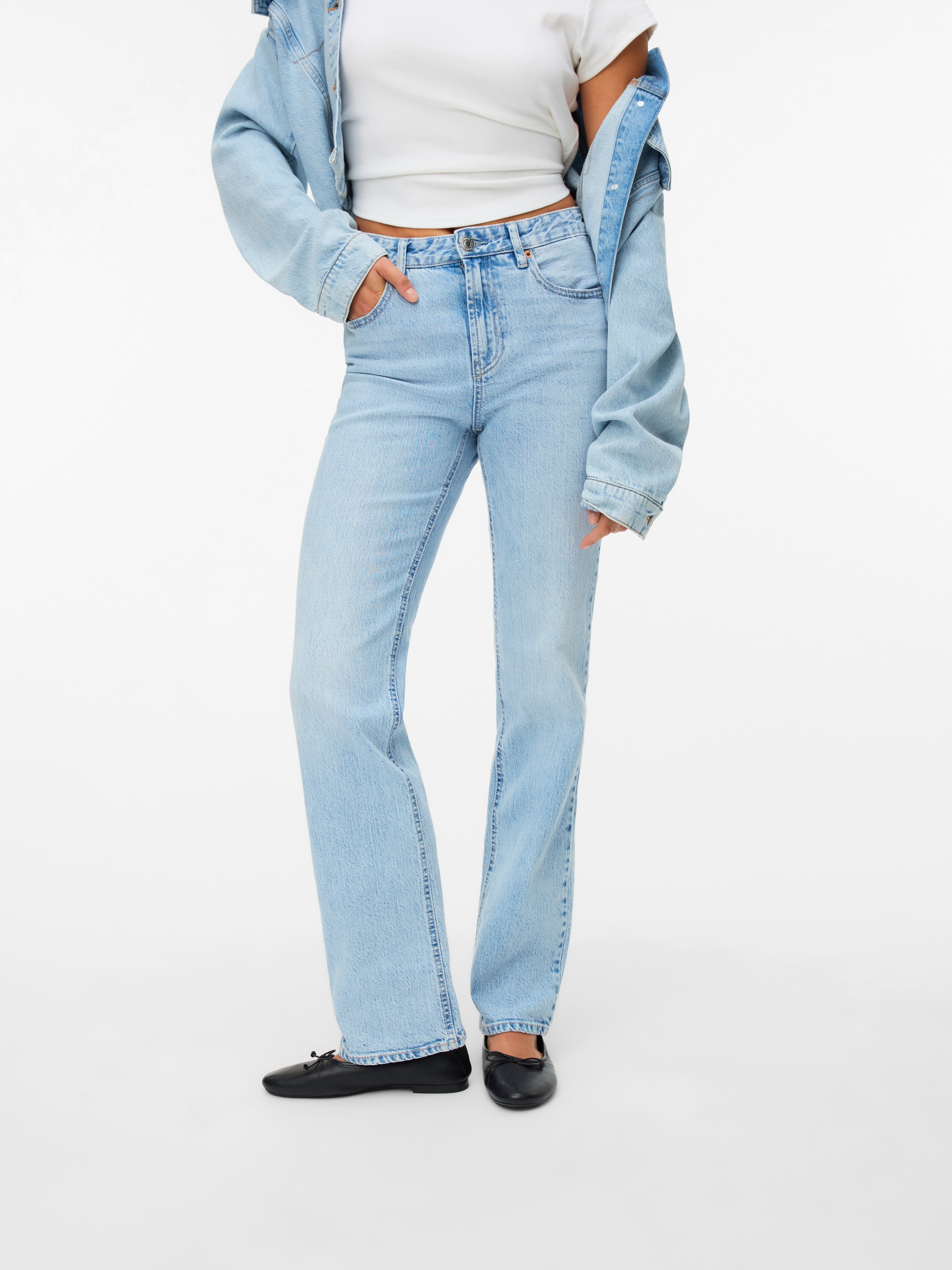 Thumbnail - Vero Moda Straight-Jeans "VMTESSA HR STRAIGHT JEANS LI3010 GA NOOS"