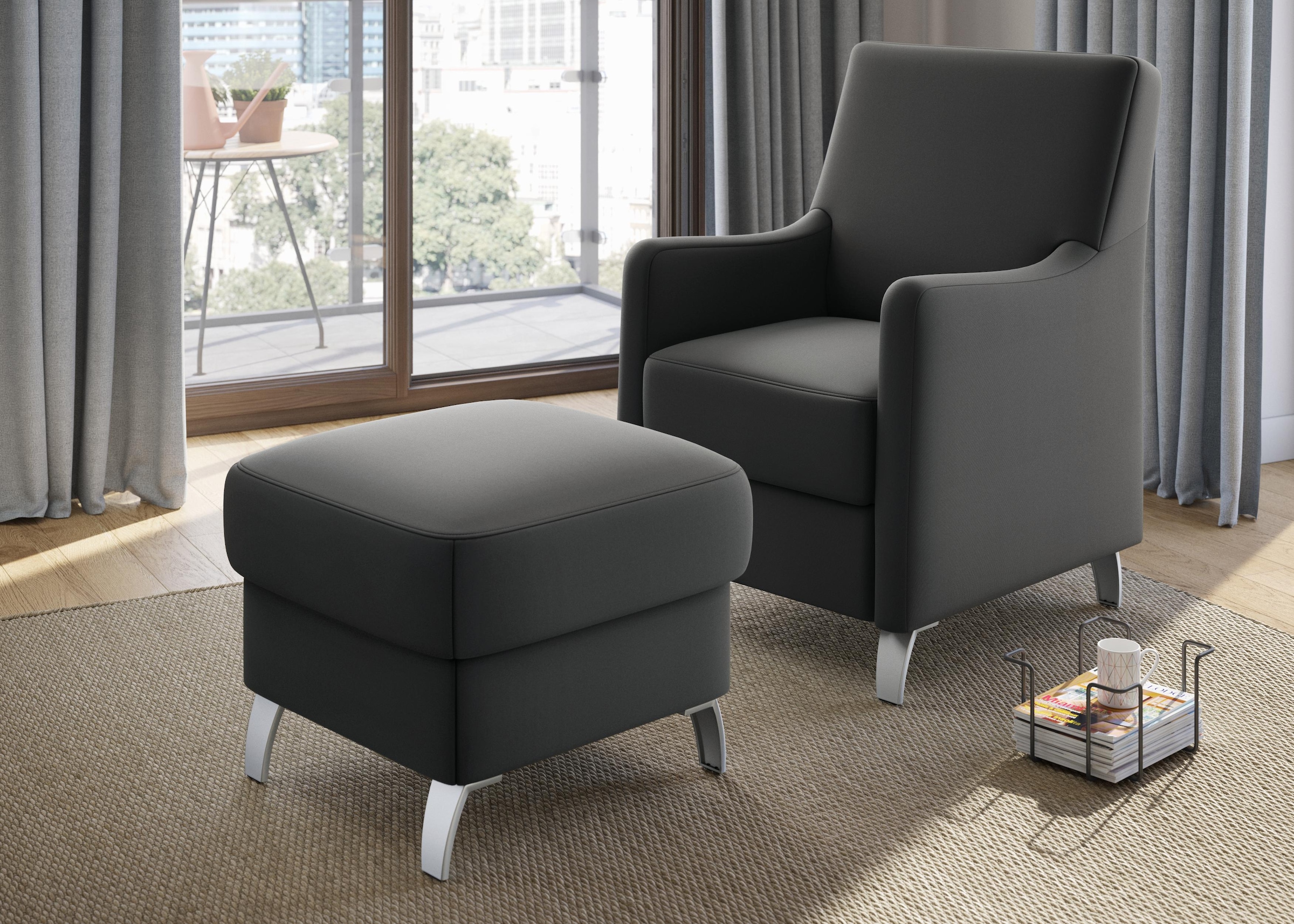 sit&more Sessel »Palmera, B: 70 cm« mit Federkern