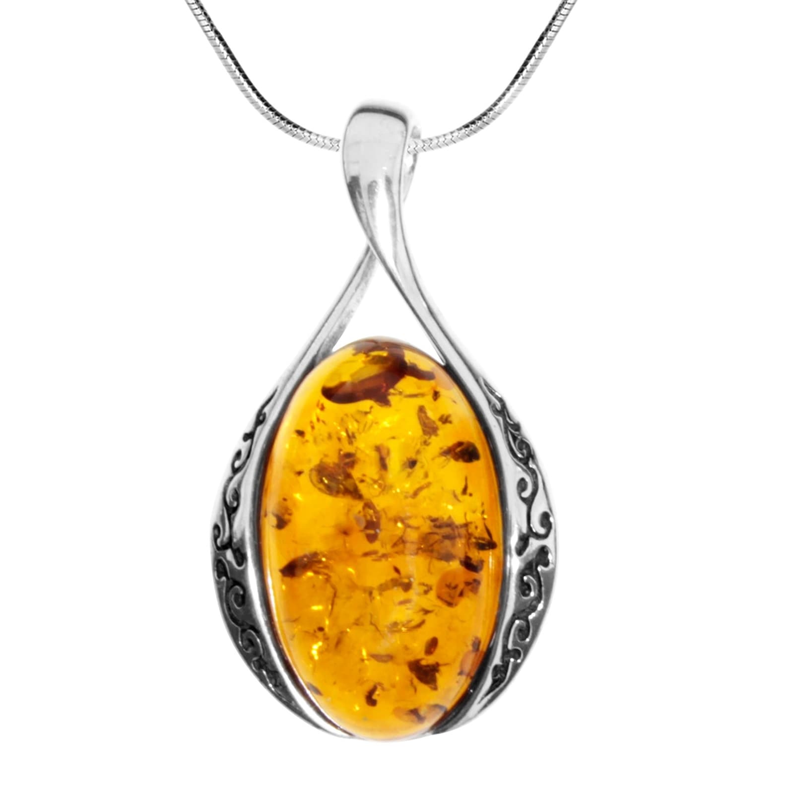 Kette mit Anhänger OSTSEE-SCHMUCK "Ostsee-Schmuck Kette mit Anhänger Annika" Gr. 45, silber, Halsketten, Damen, 45cm, Silber 925 (Sterlingsilber), L: 42