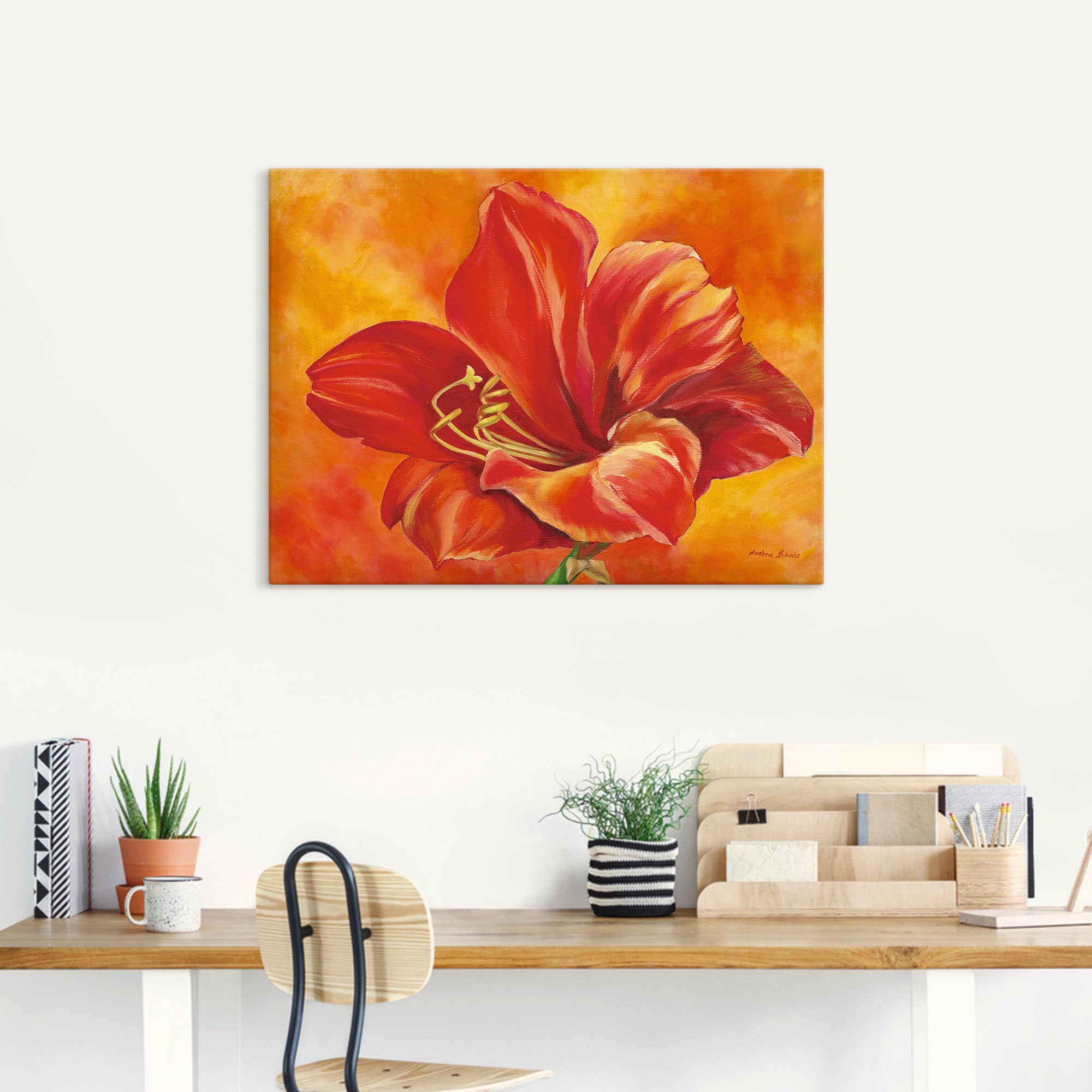 Artland Wandbild »Amaryllis«, Blumen, (1 St.), als Leinwandbild, Poster in verschied. Größen