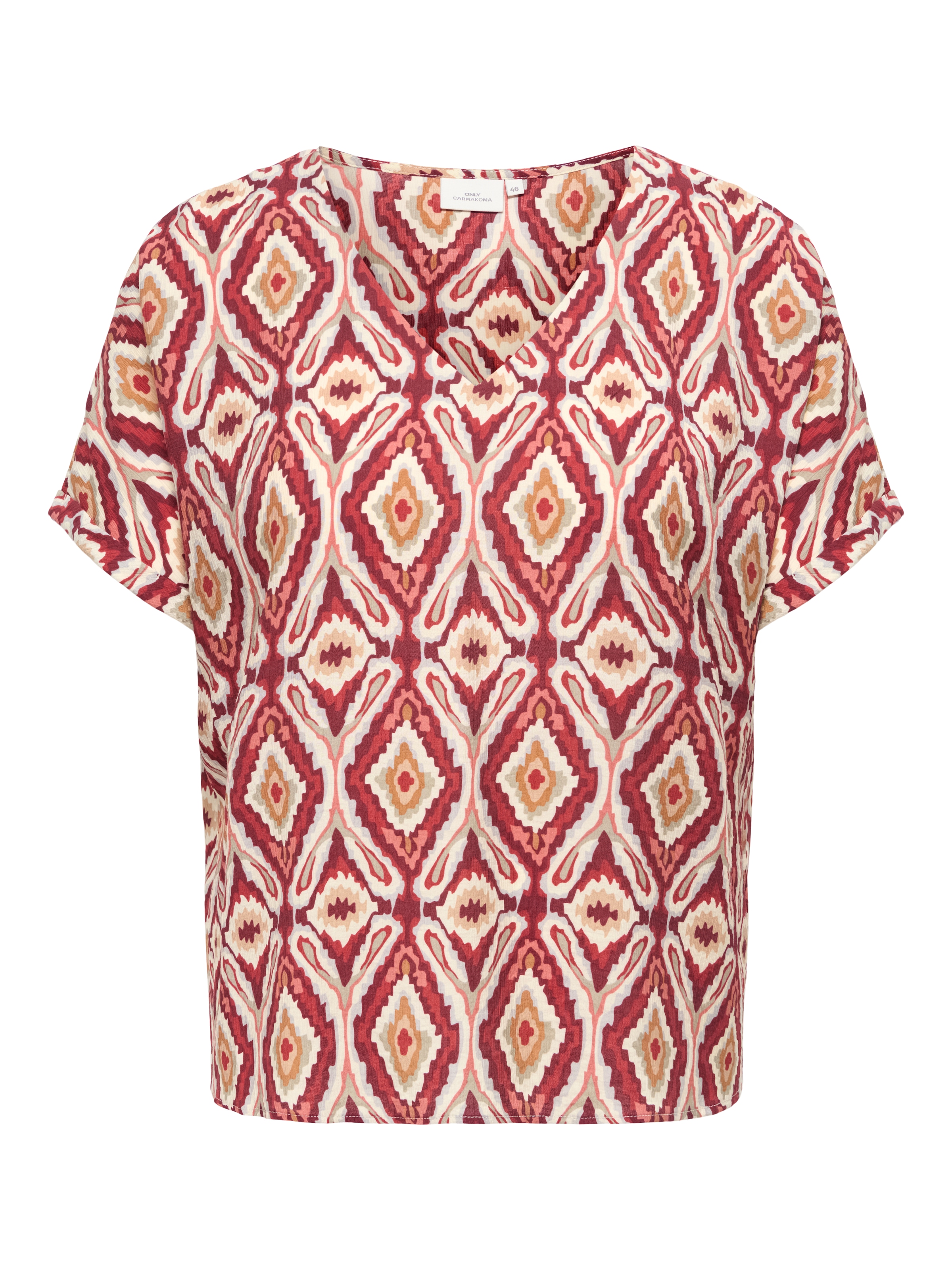 ONLY CARMAKOMA V-Shirt »CARBELLY MIKASI SS V-NECK TOP AOP«