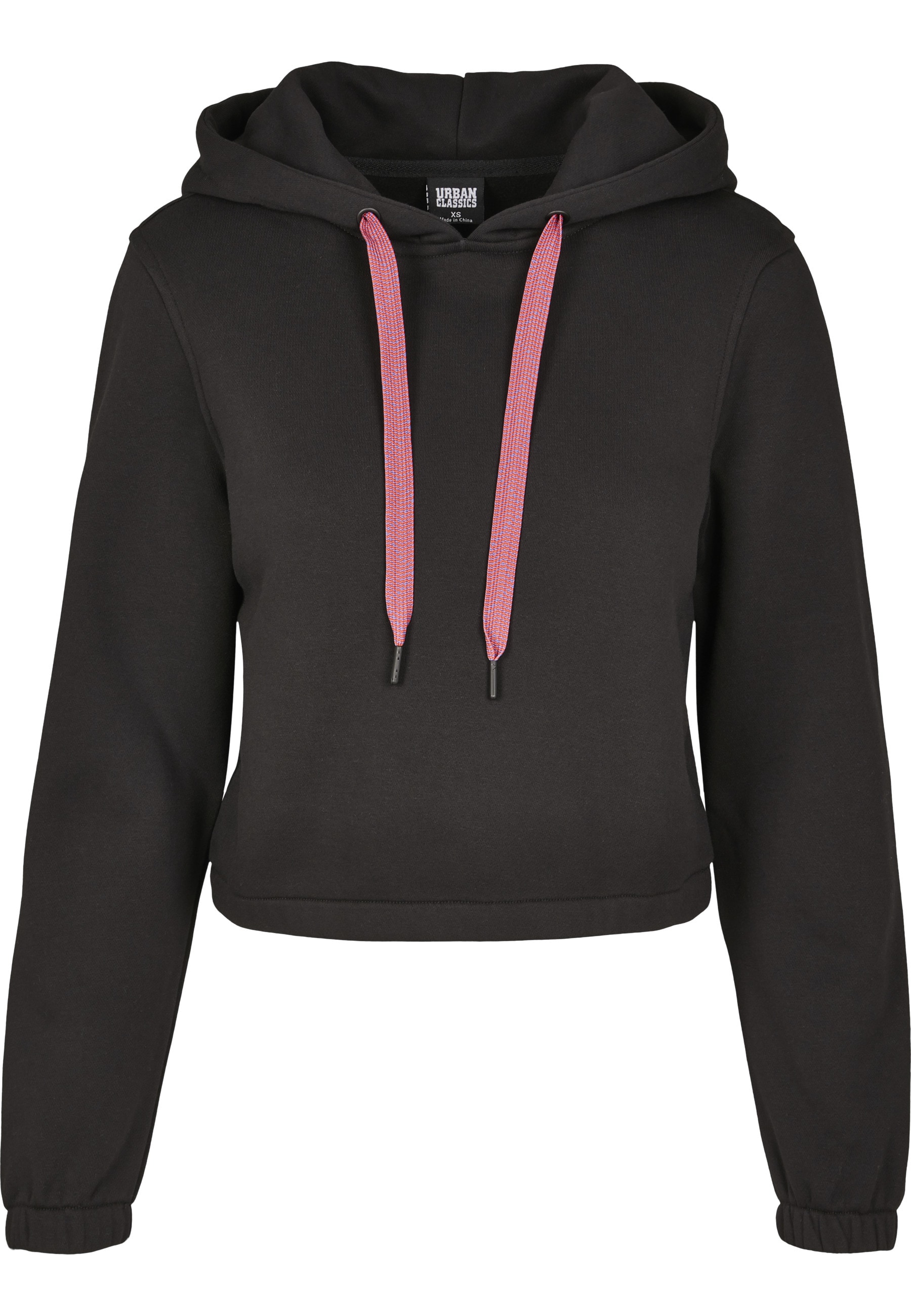 URBAN CLASSICS Rundhalspullover "Urban Classics Damen Ladies Contrast Drawstring Hoody" 1 Stk.