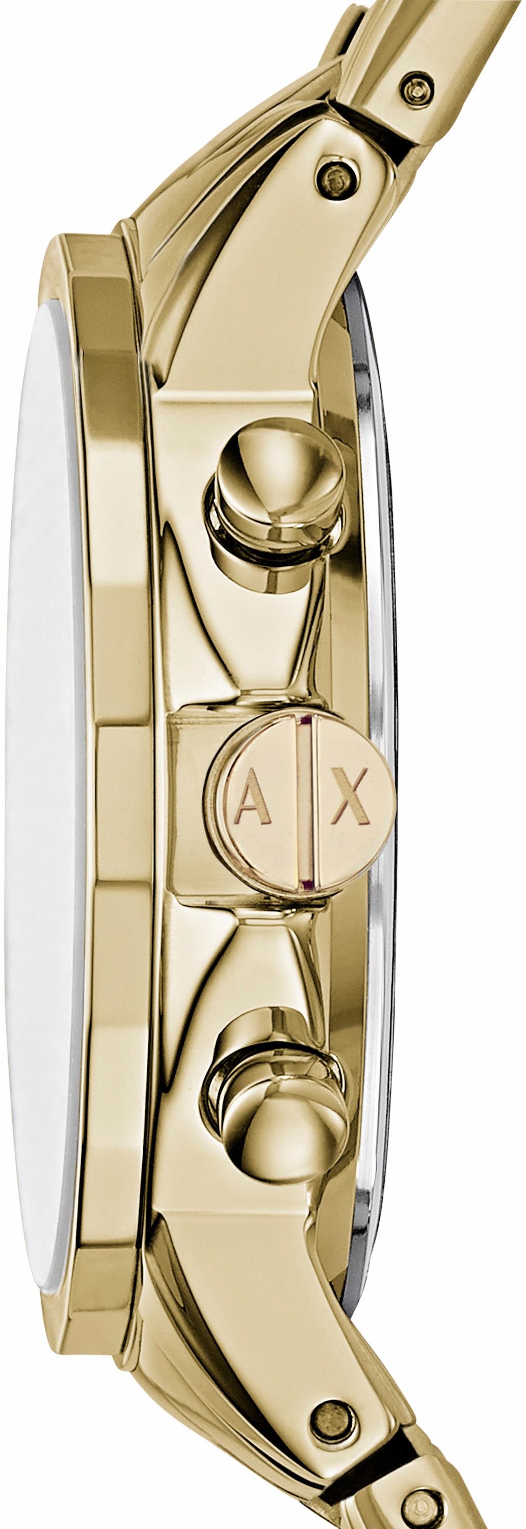 ARMANI EXCHANGE Chronograph, Quarzuhr, Armbanduhr, Damenuhr, Stoppfunktion, Edelstahlarmband