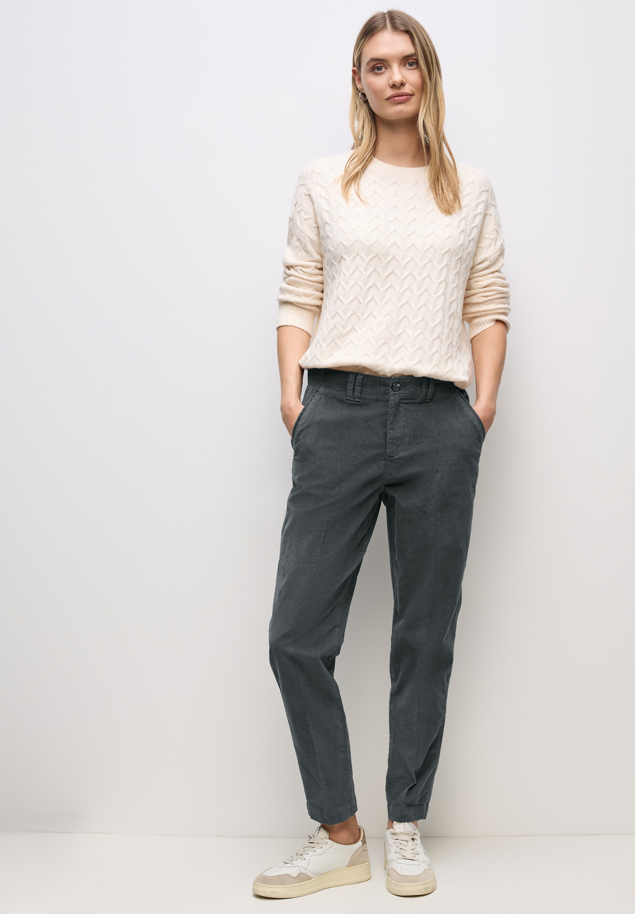 STREET ONE Chinohose  mit Elastikbund