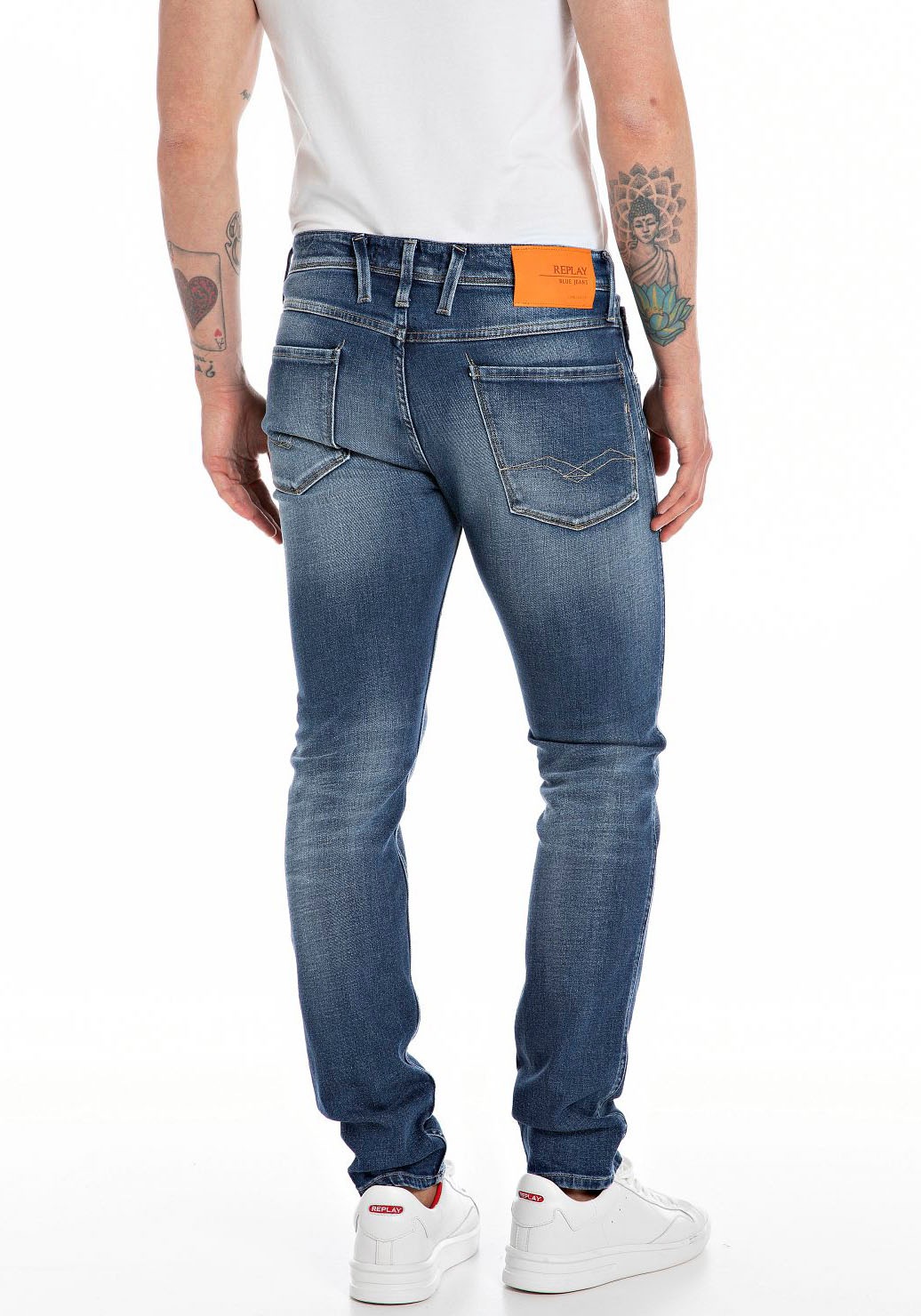 Replay Slim-fit-Jeans "ANBASS HYPERFLEX BIO" günstig online kaufen