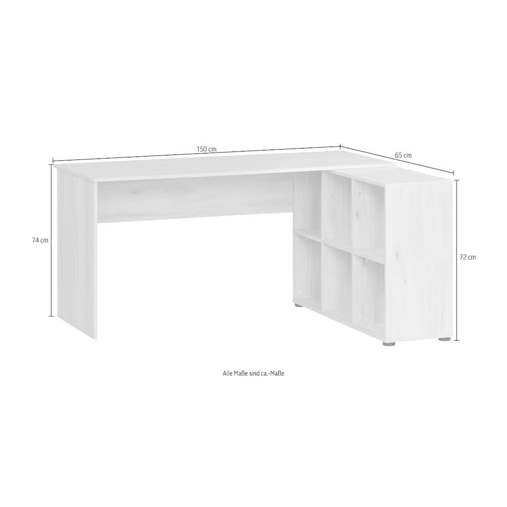 Schildmeyer Regal-Schreibtisch »Serie 400«, Breite 150 cm, Eckschreibtisch