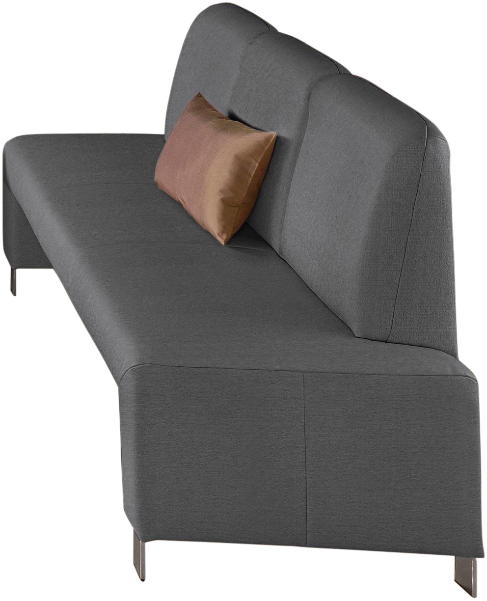 exxpo - sofa fashion "Intenso, Sitzbank, Breite 182 cm, wahlweise in Leder oder Textil" hohe Bodenfreiheit, frei im Raum stellbar, hoher Sitzkomfort